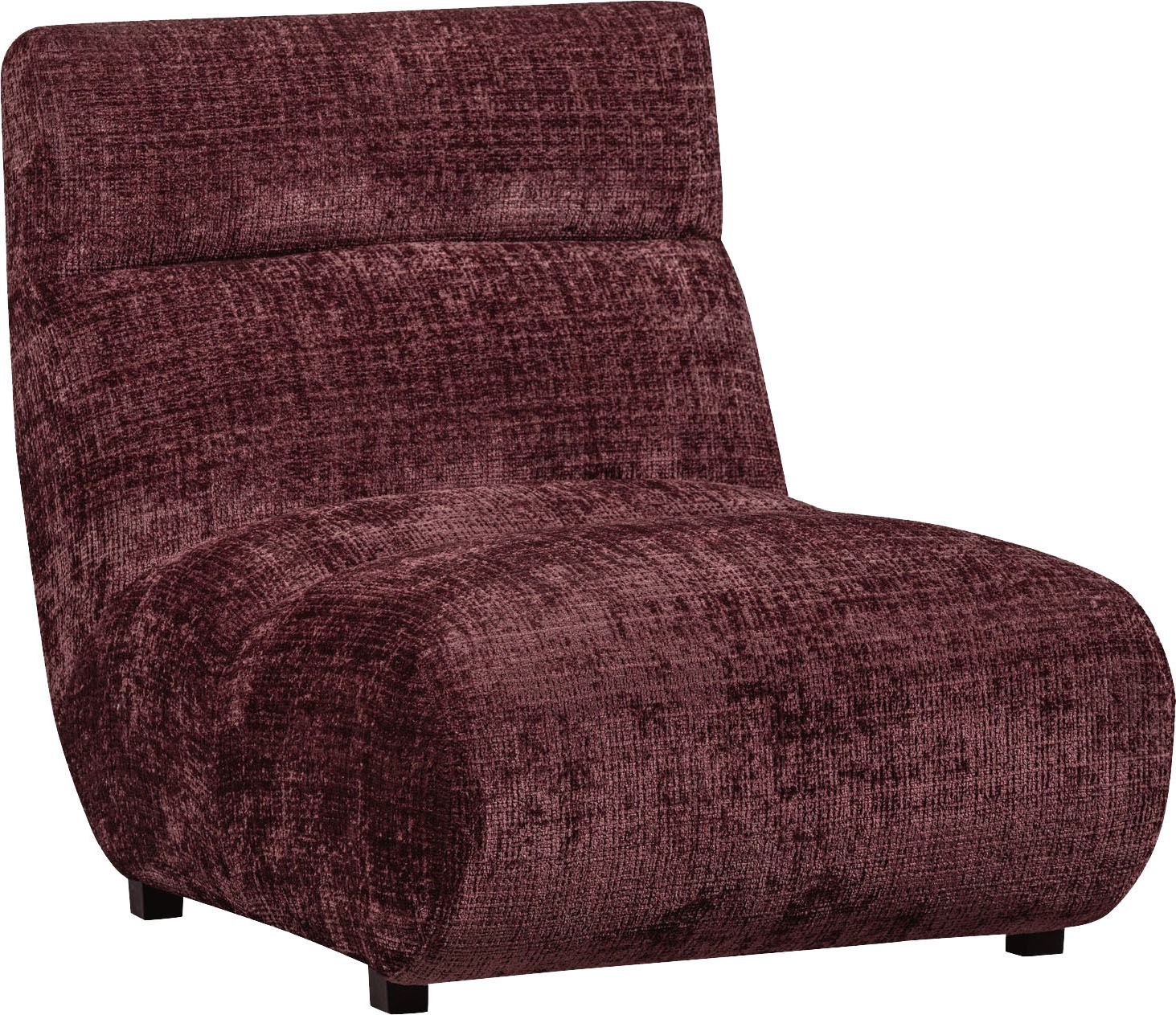 WOOOD Sessel "Observe Chenille-Bezug mit kugelförmiges Sitzdesign H82 x B75 x T96 cm" Tragkraft 150 kg, Maximale Verschleißfestigkeit, unregelmäßiges muster