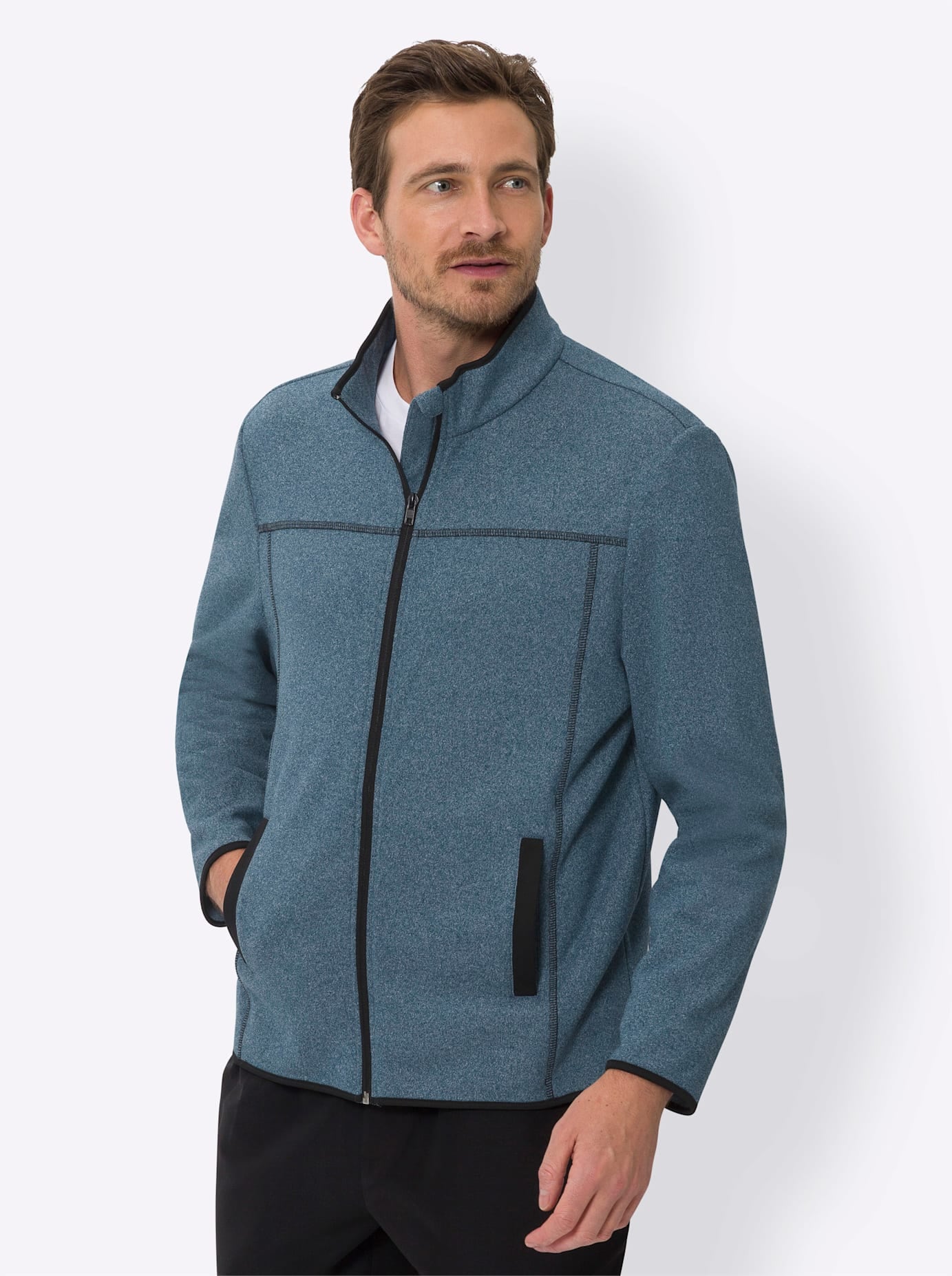 Classic Strickfleecejacke, ohne Kapuze günstig online kaufen