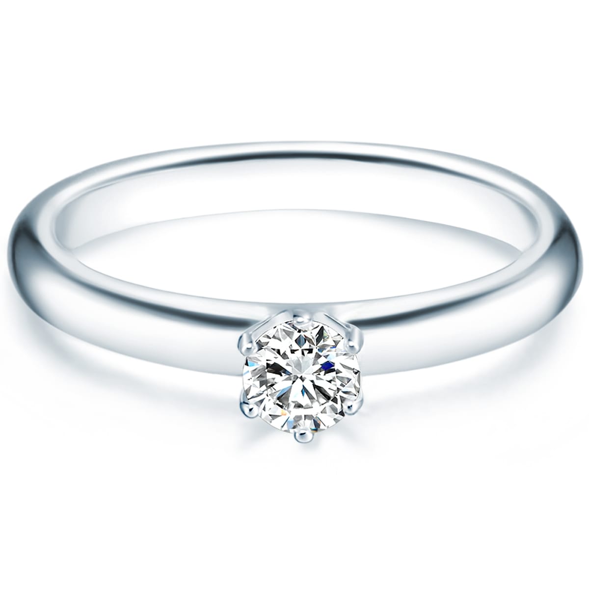 TRILANI Damen Solitärring "X830", 48, Silber 925 (Sterlingsilber), 2,7mm, silber, Silber 925 (Sterlingsilber), Fingerringe, mit Zirkonia im