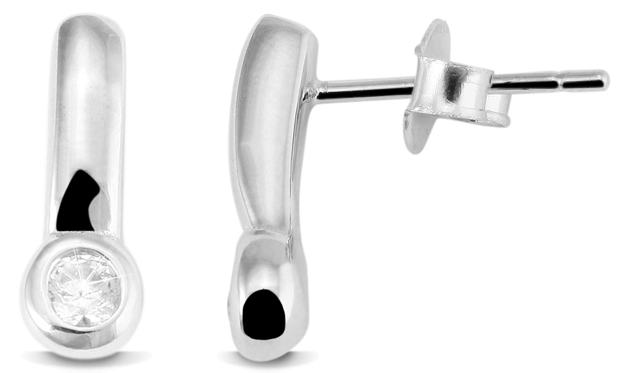 Adelia´s Paar Ohrhänger "Ohrringe – Ohrstecker aus 925 Silber mit Zirkonia" Ein kleines Geschenk mit großer Wirkung
