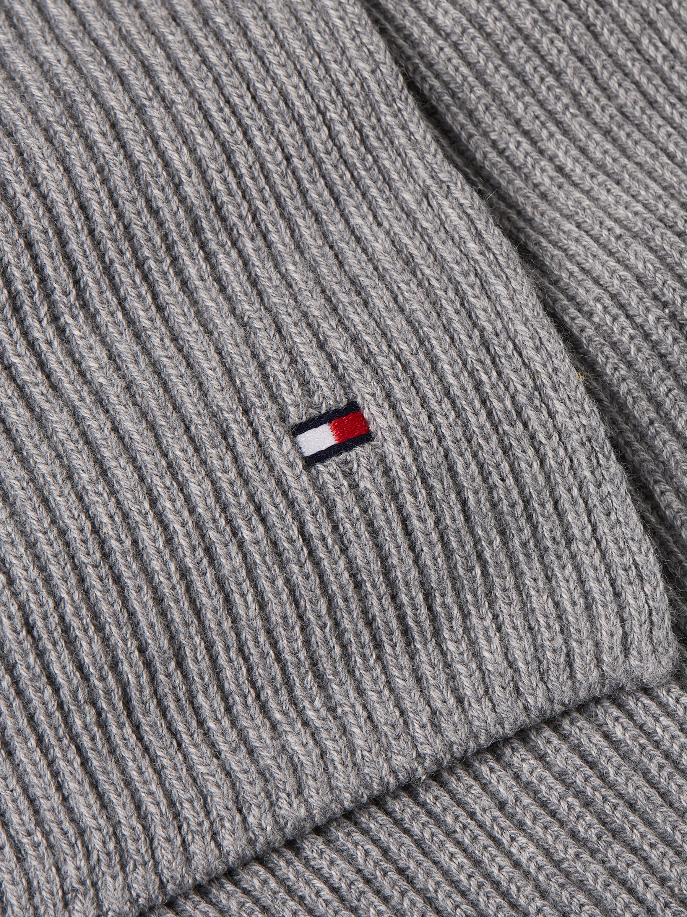 Tommy Hilfiger Strickschal »TH FLAG PIMA COTTON CASH SCARF«, mit Logostickerei