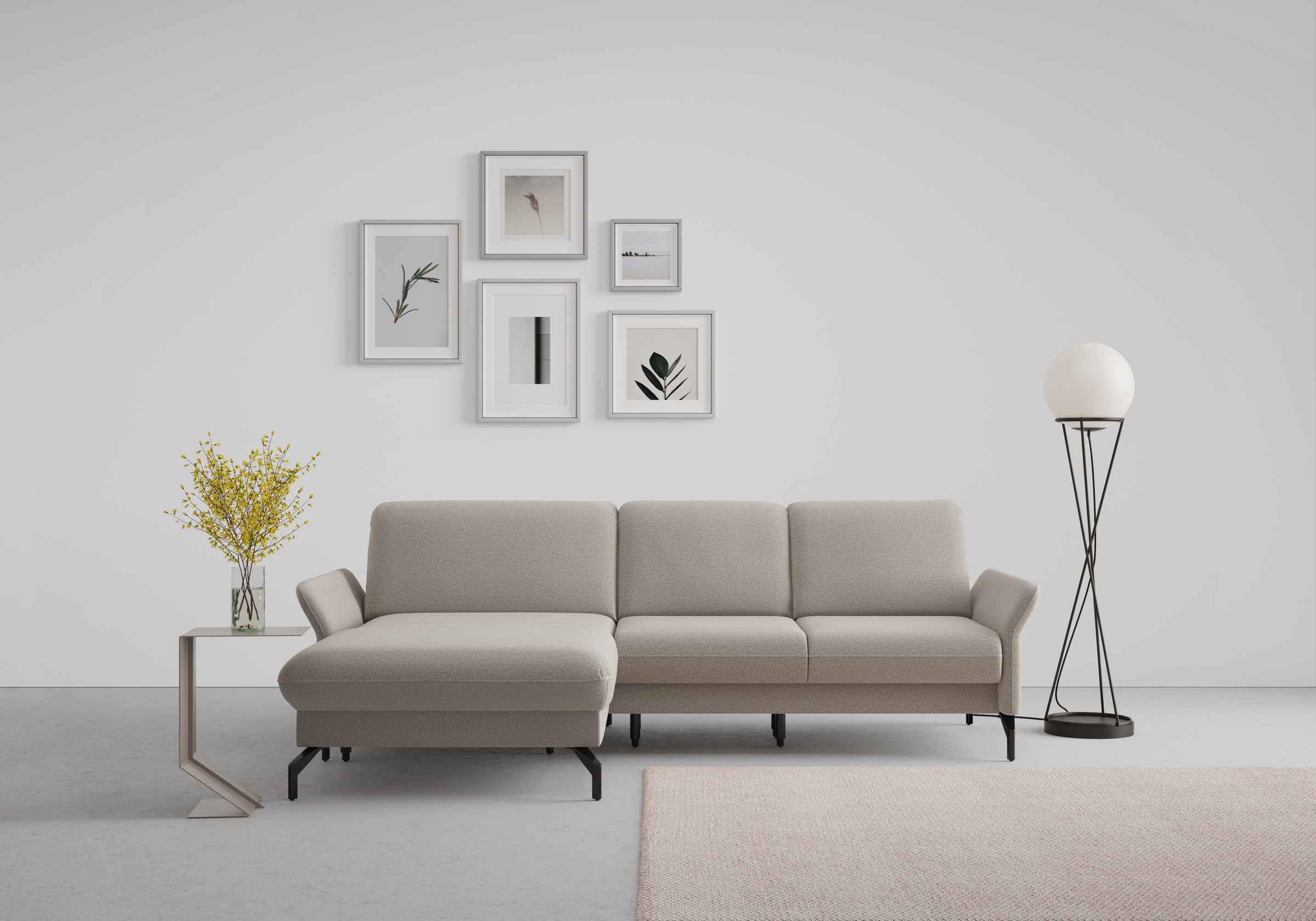 sit&more Ecksofa "Fashion L-Form" wahlweise mit Kopfteilverstellung und Vorziehsitz, motorisch
