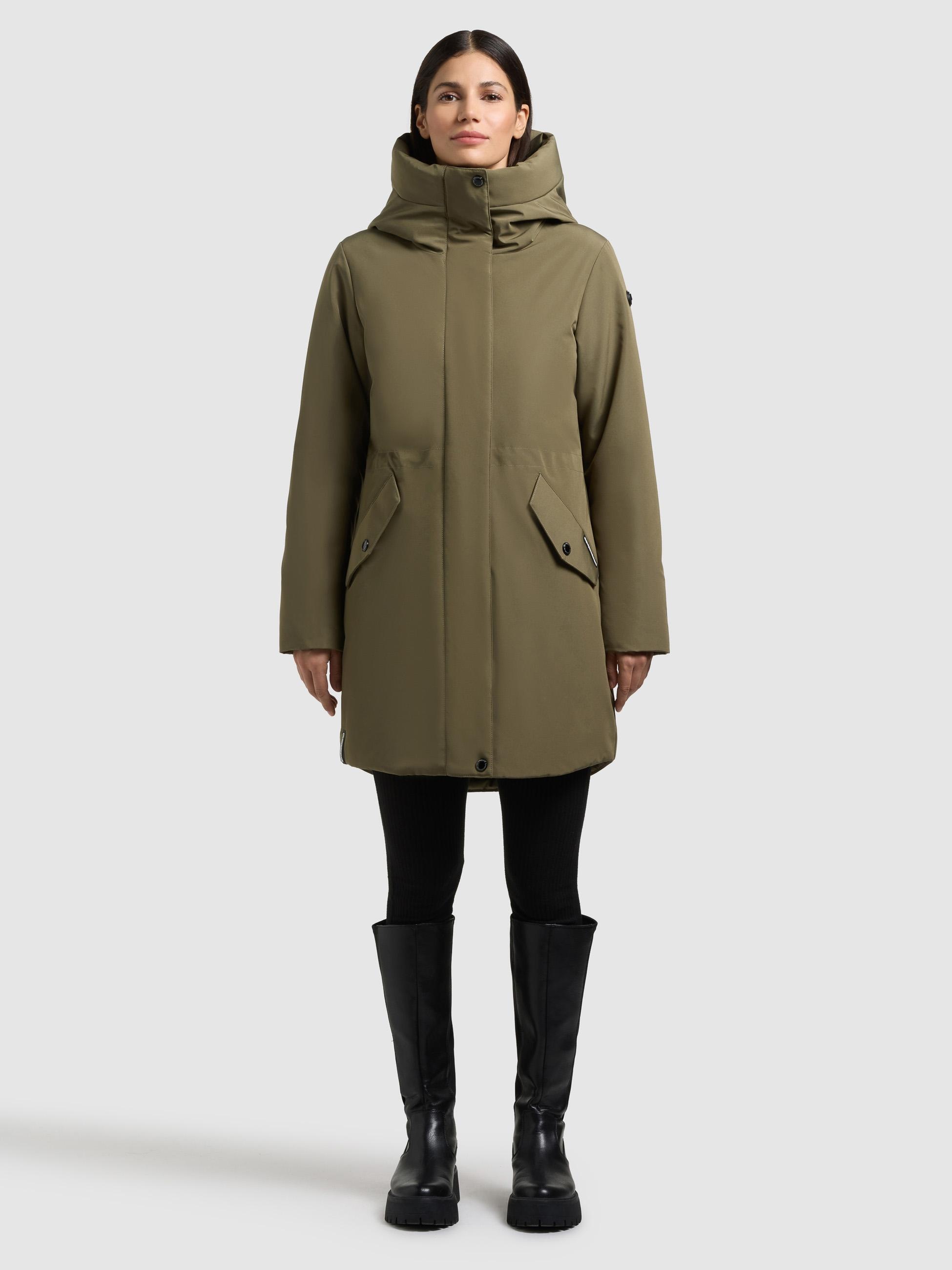 khujo Wintermantel »Diance« Lange Damen Winterjacke mit großer Kapuze