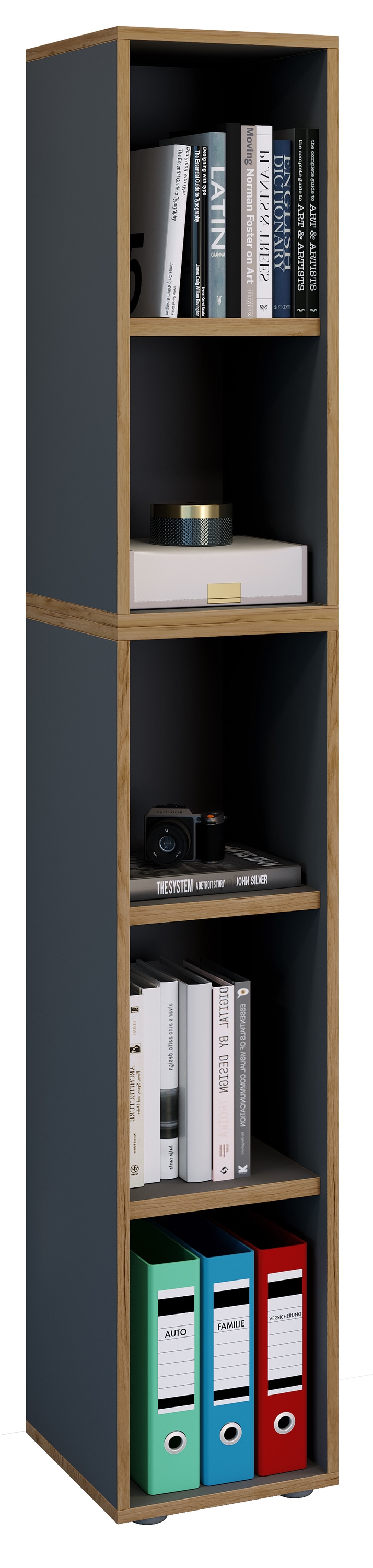 VCM Bücherregal "Holz Büro Regal Bücher Ordner Salia 5fach B. 30 cm" 1 Stk. tlg.