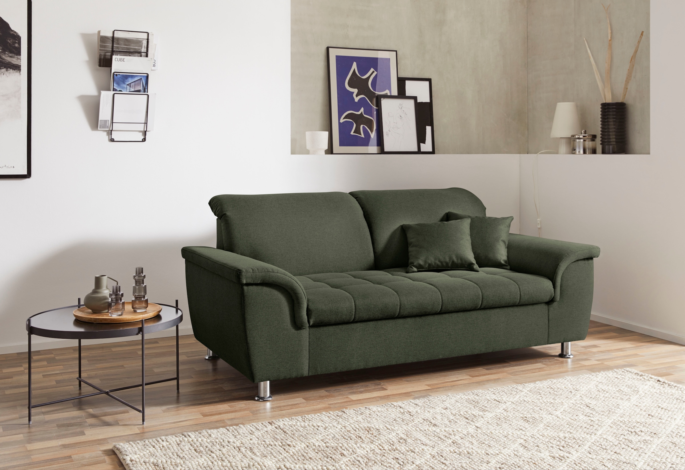 DOMO collection 2-Sitzer "Franzi, zeitlos & elegant, moderne Sitzheftung", günstig online kaufen