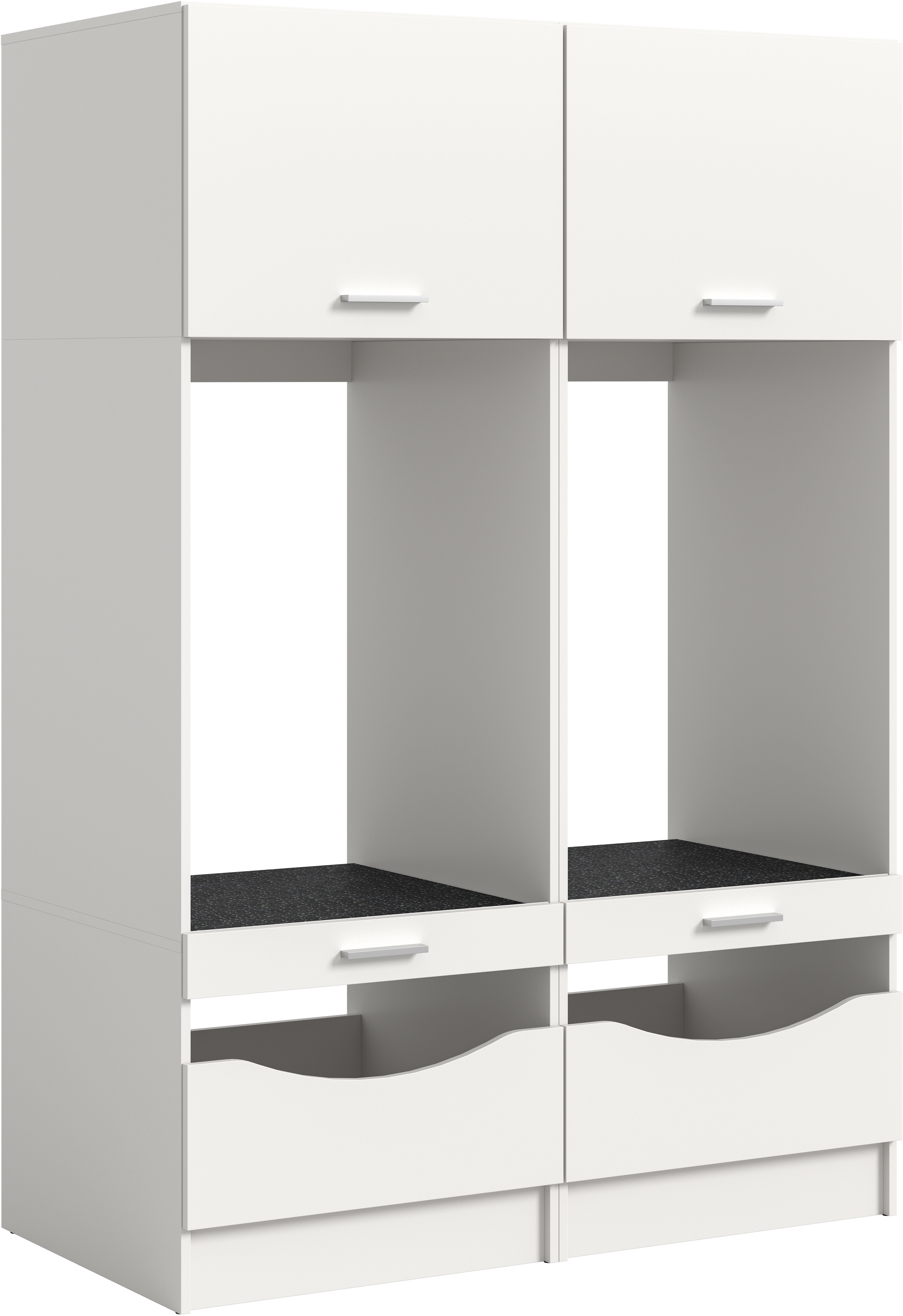 welltime Mehrzweckschrank-Set "FALAS, 2-teilig, Hauswirtschaftsraum Set, Breite 133 cm" bestehend aus: 2x Waschmaschinenumbauschrank, in verschiedenen Farben