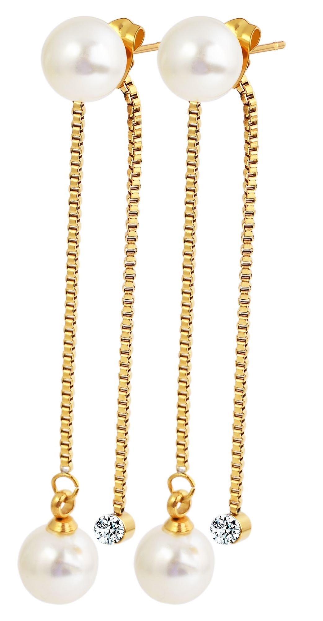 Adelia´s Paar Ohrhänger "Damen Ohrringe – Ohrstecker aus Edelstahl mit Perl günstig online kaufen