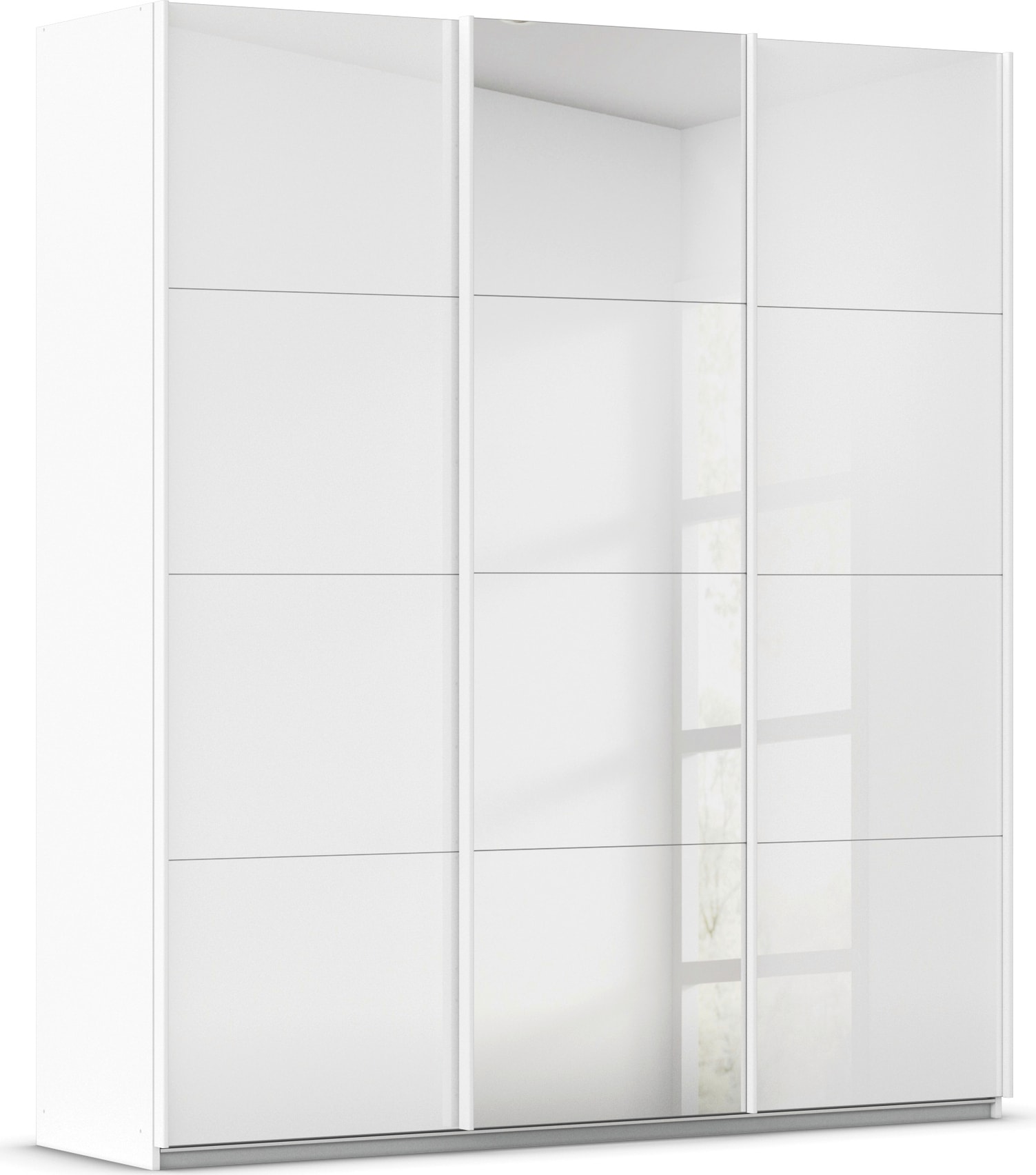 OTTO home Schwebetürenschrank "Kleiderschrank Kleiderschränke Schrank Garderobe AGORDO mit Glasfront" Breiten 203/271/315/360 cm, Höhen 210/229 cm, durchdachte Innenausstattung, in 4 Breiten und 2 Höhen MADE IN GERMANY