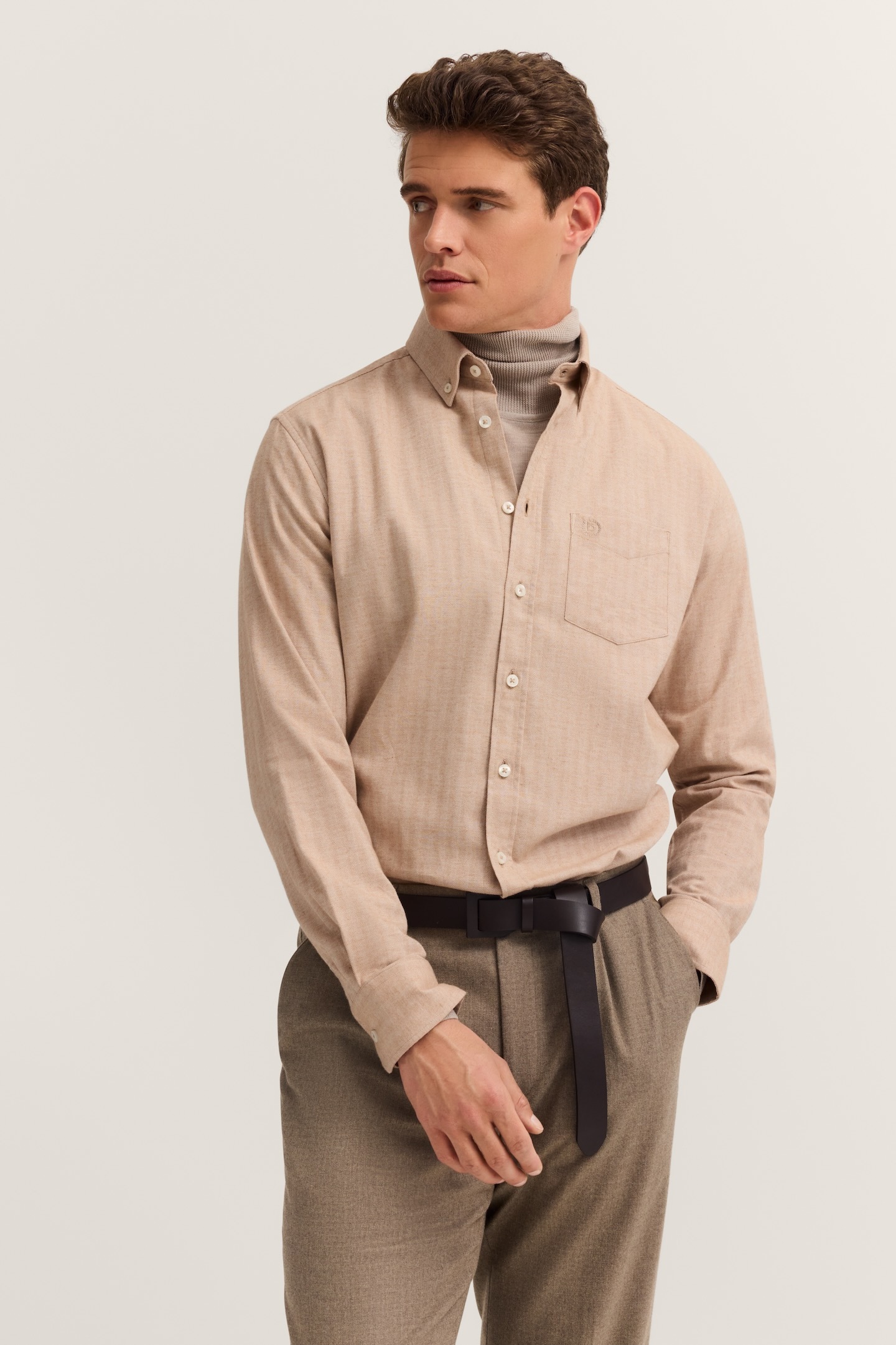 bugatti Langarmhemd "Soft Cotton" im Modern Fit mit Button-Down Kragen