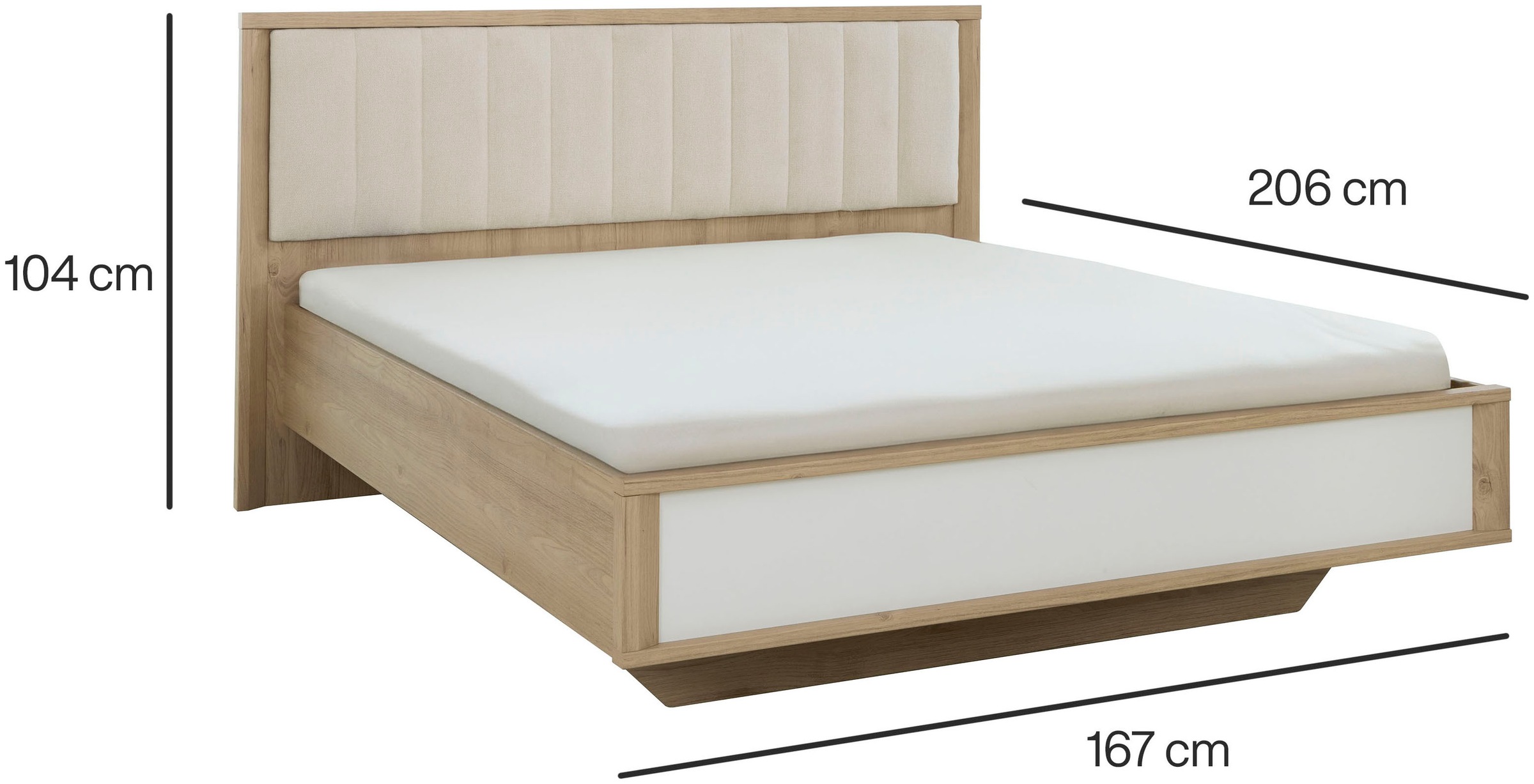 Gami Schlafzimmer-Set »MANAE SET«, (4 tlg.), Stoff-Kopfteil