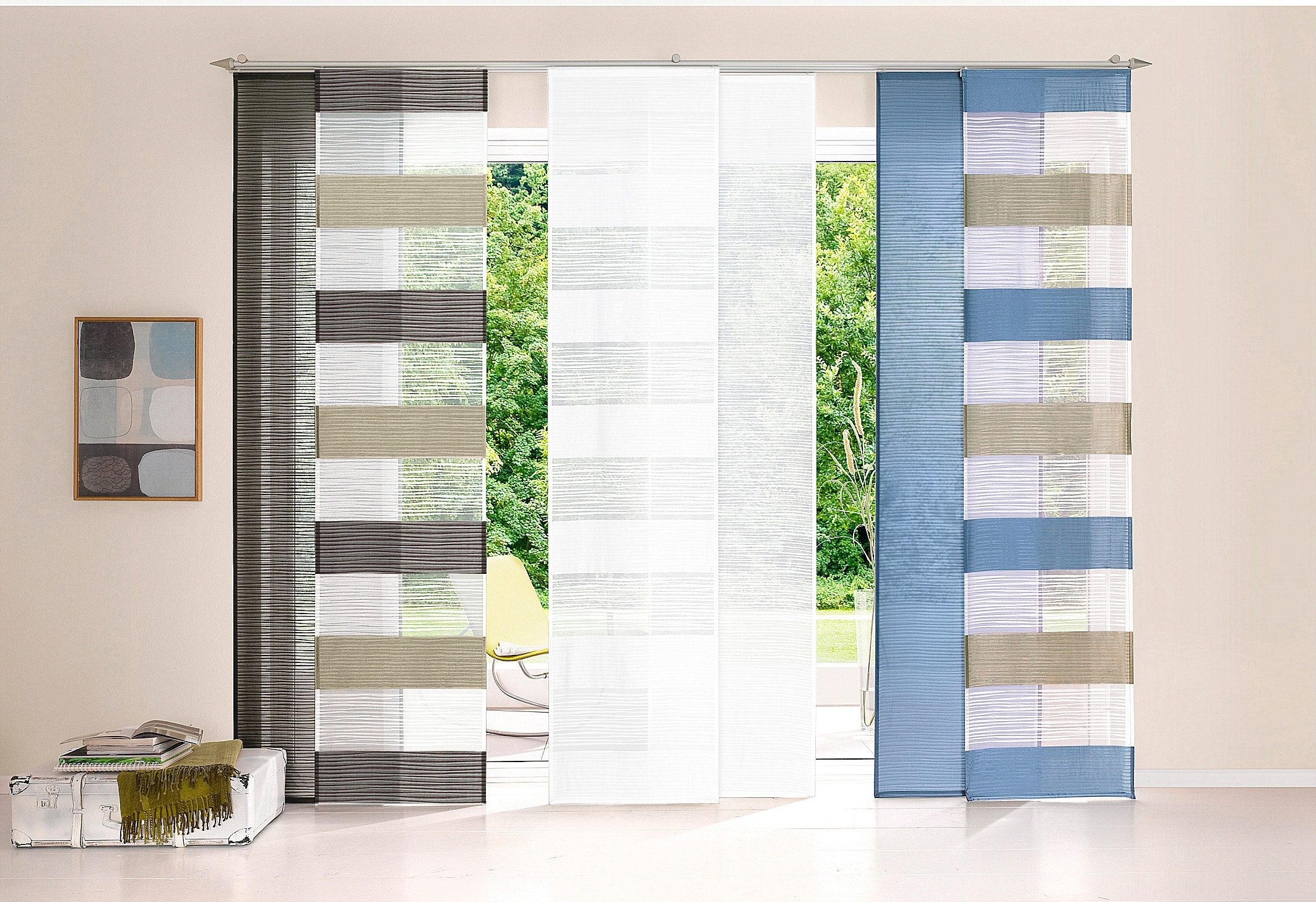 HOME WOHNIDEEN Schiebegardine "Sarnia" Schlaufen 1 Stk. tlg. inkl. Beschwer günstig online kaufen