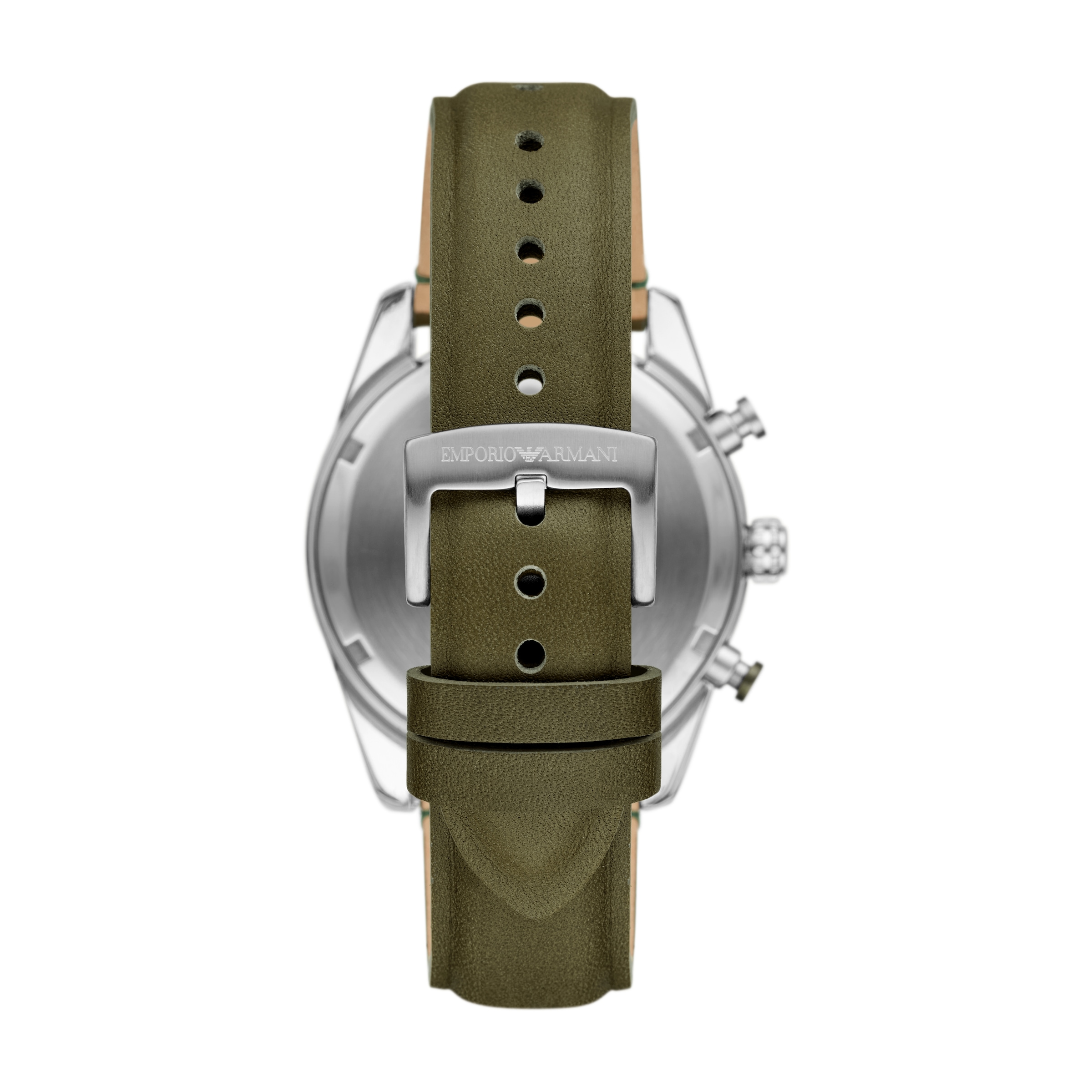 Emporio Armani Chronograph, Quarzuhr, Armbanduhr, Herrenuhr, Lederarmband, analog, Tag