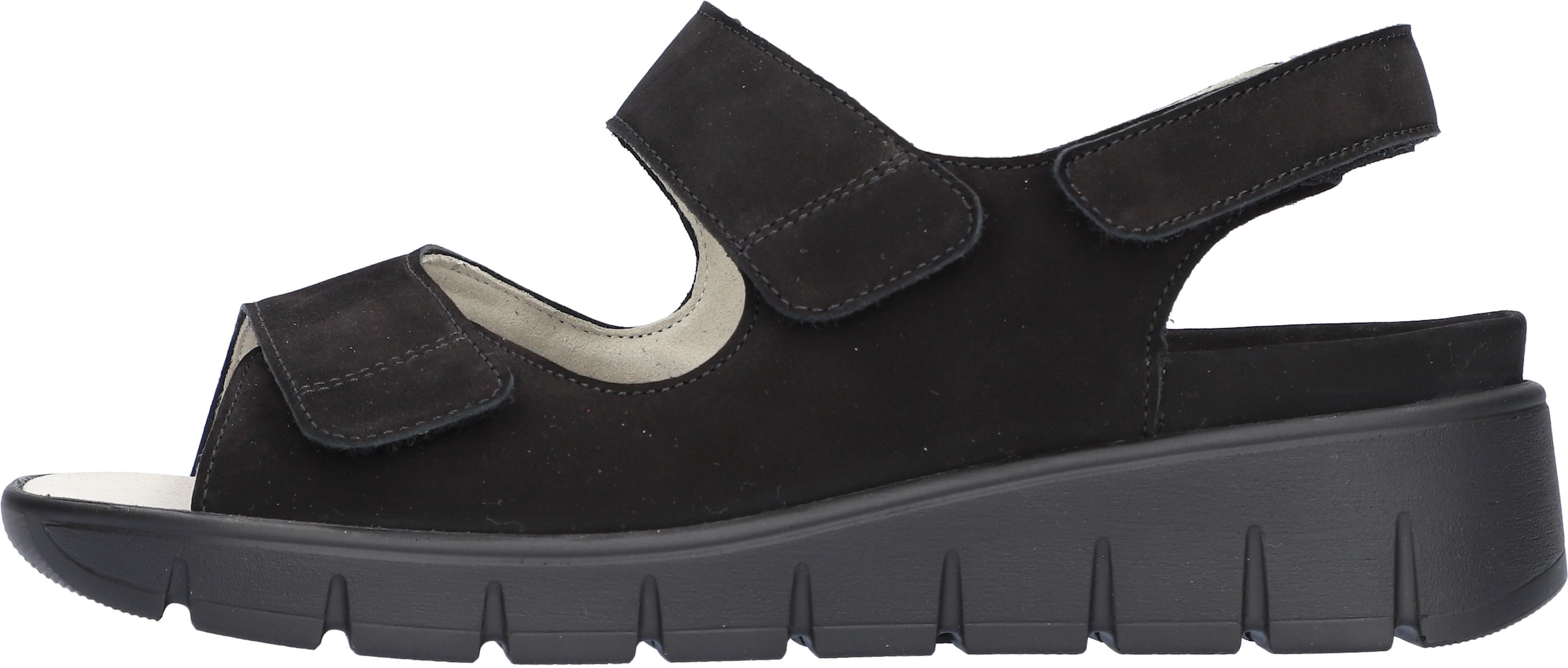 Waldläufer Plateausandale, Klettschuh, Sommerschuh, Komfortschuh, Klettverschlüsse, Extraweite K