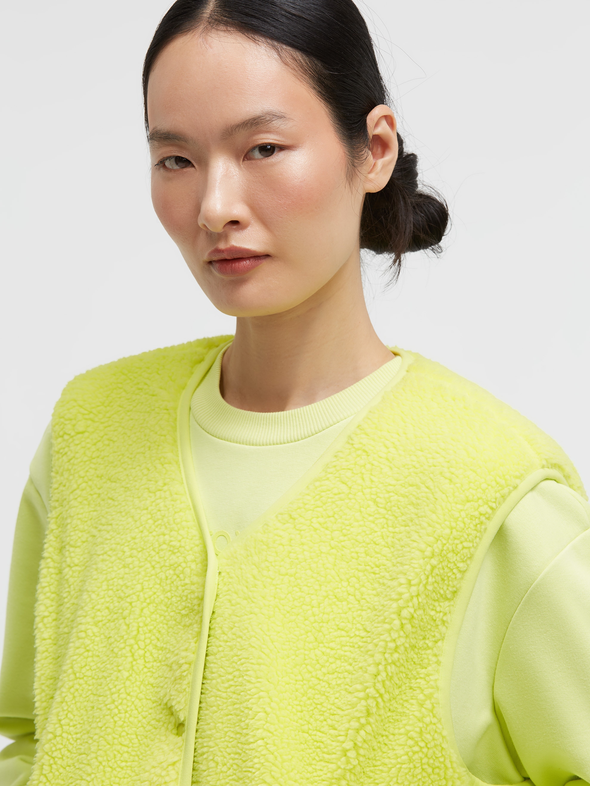 SENSES.THE LABEL Fleeceweste mit Druckknopfleiste