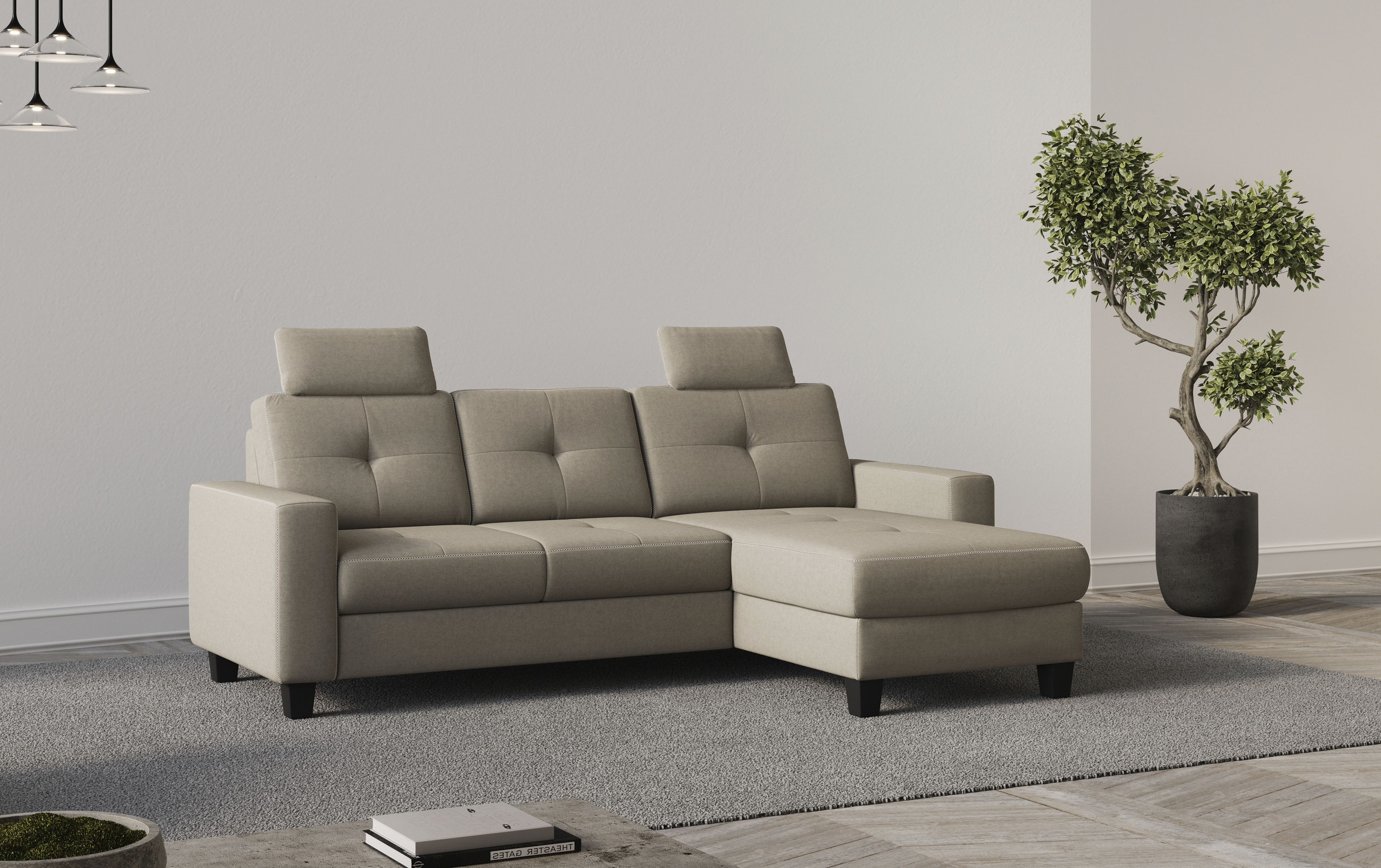OTTO home Ecksofa "Varese" wahlweise mit Schlaffunktion und Bettkasten