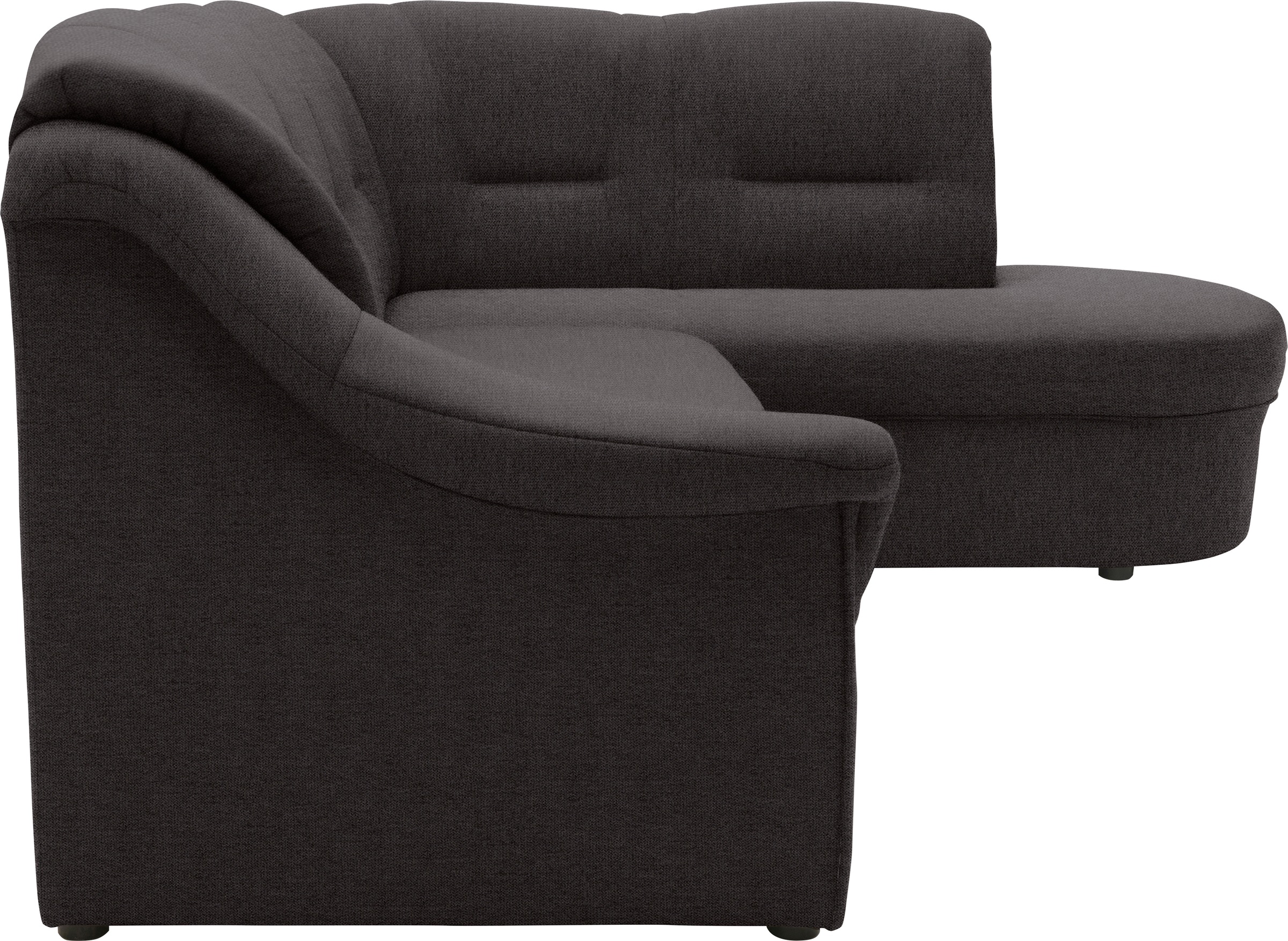 DOMO collection Ecksofa »Faenza für kleine Räume, Stellmaße 232,176cm, komfortabel, L-Form«, mit Ottomane, zeitlos, elegante Armlehnen, wahlweise mit Bettfunktion