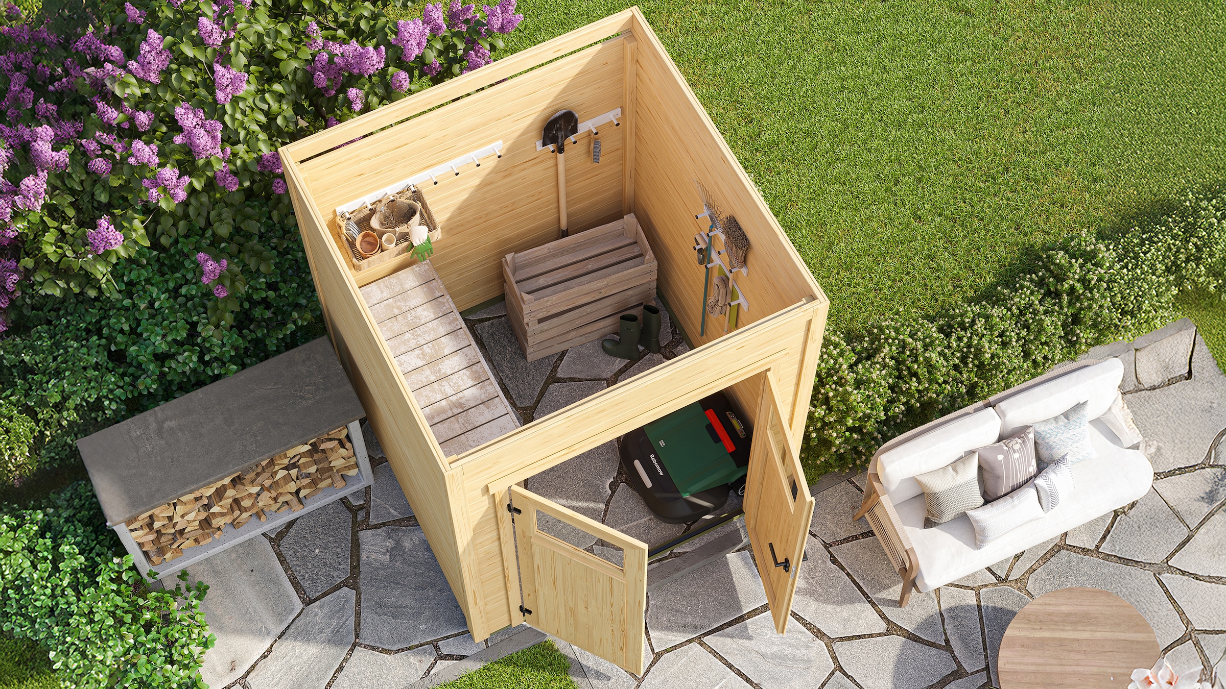 weka Gartenhaus »Batu/Nika 1« 28 mm starke Blockbohlen