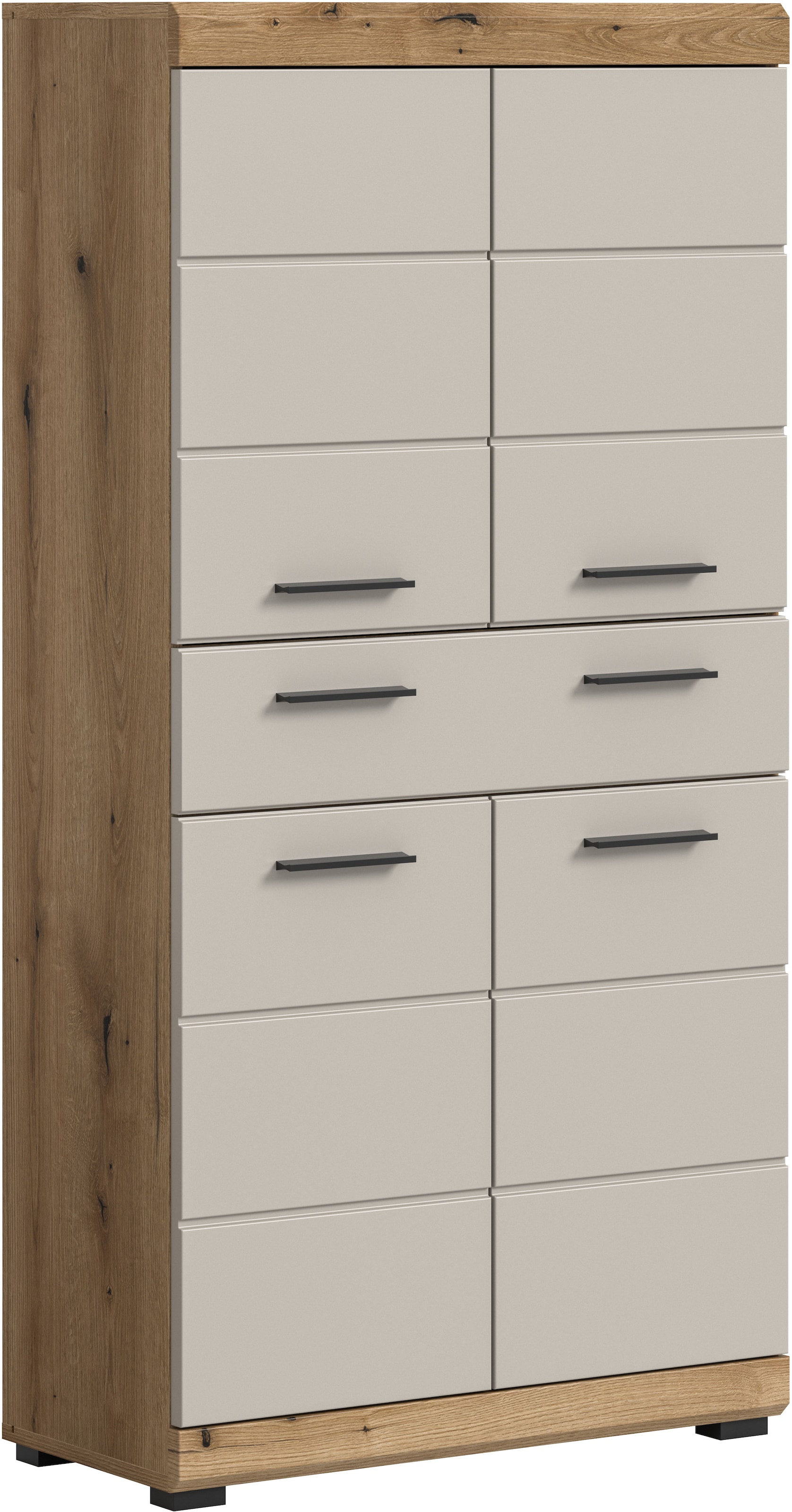 welltime Midischrank "SIENA, Breite 74cm, 4 Türen, 1 Schubkasten, 4 Fächer, MDF-Front" TOPSELLER, in verschiedenen Farben erhältlich, Badmöbel, Badschrank, Schrank, Bad