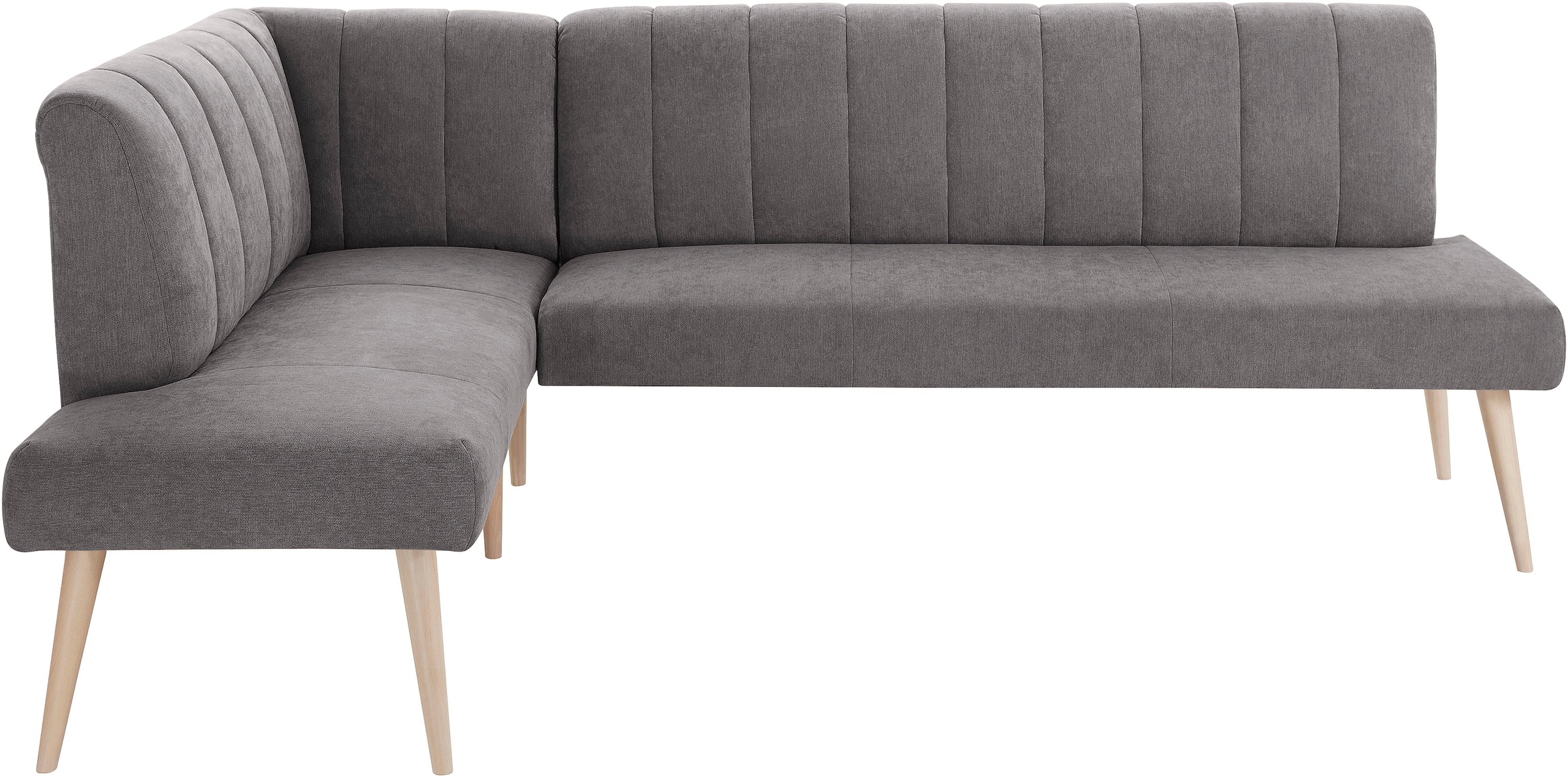 exxpo - sofa fashion Eckbank »Costa, moderne Rückensteppung, bequem und elegant, hoher Holzfuß«, hochwertig verarbeitet, Frei im Raum stellbar