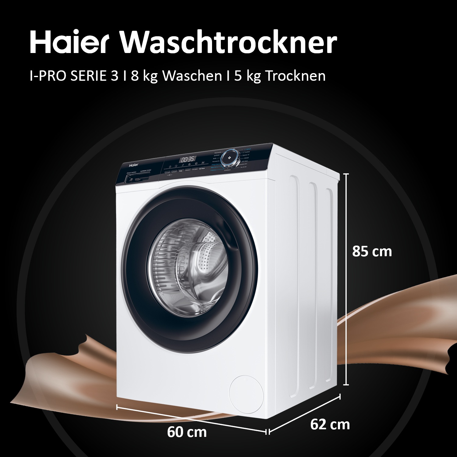 Haier Waschtrockner "HWD80-B14939" I-PRO SERIE 3 8 kg /5 kg 70 dB(A) Refres günstig online kaufen