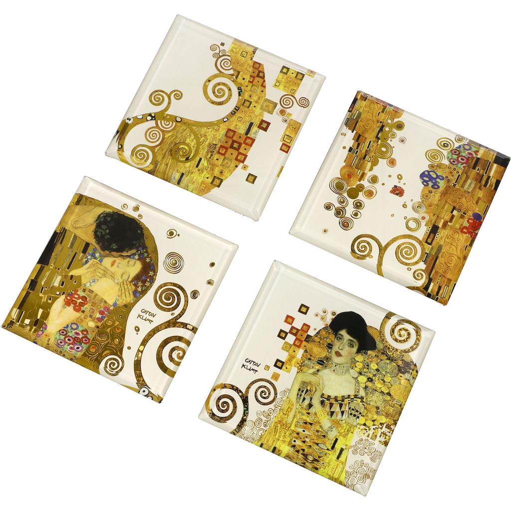 Goebel Glasuntersetzer »Gustav Klimt«, (Packung, 4 tlg.)