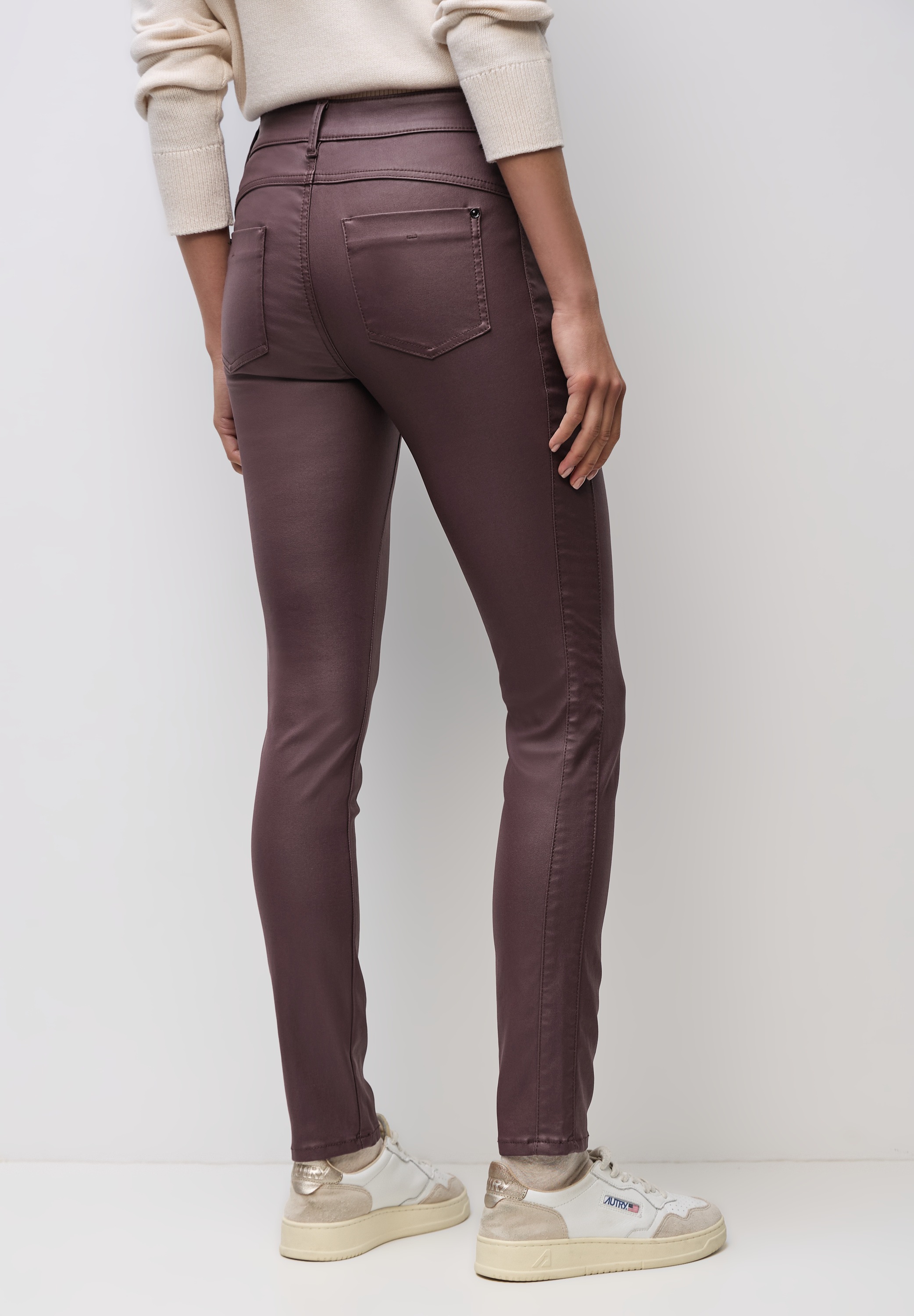 STREET ONE Lederimitathose Middle Waist günstig online kaufen