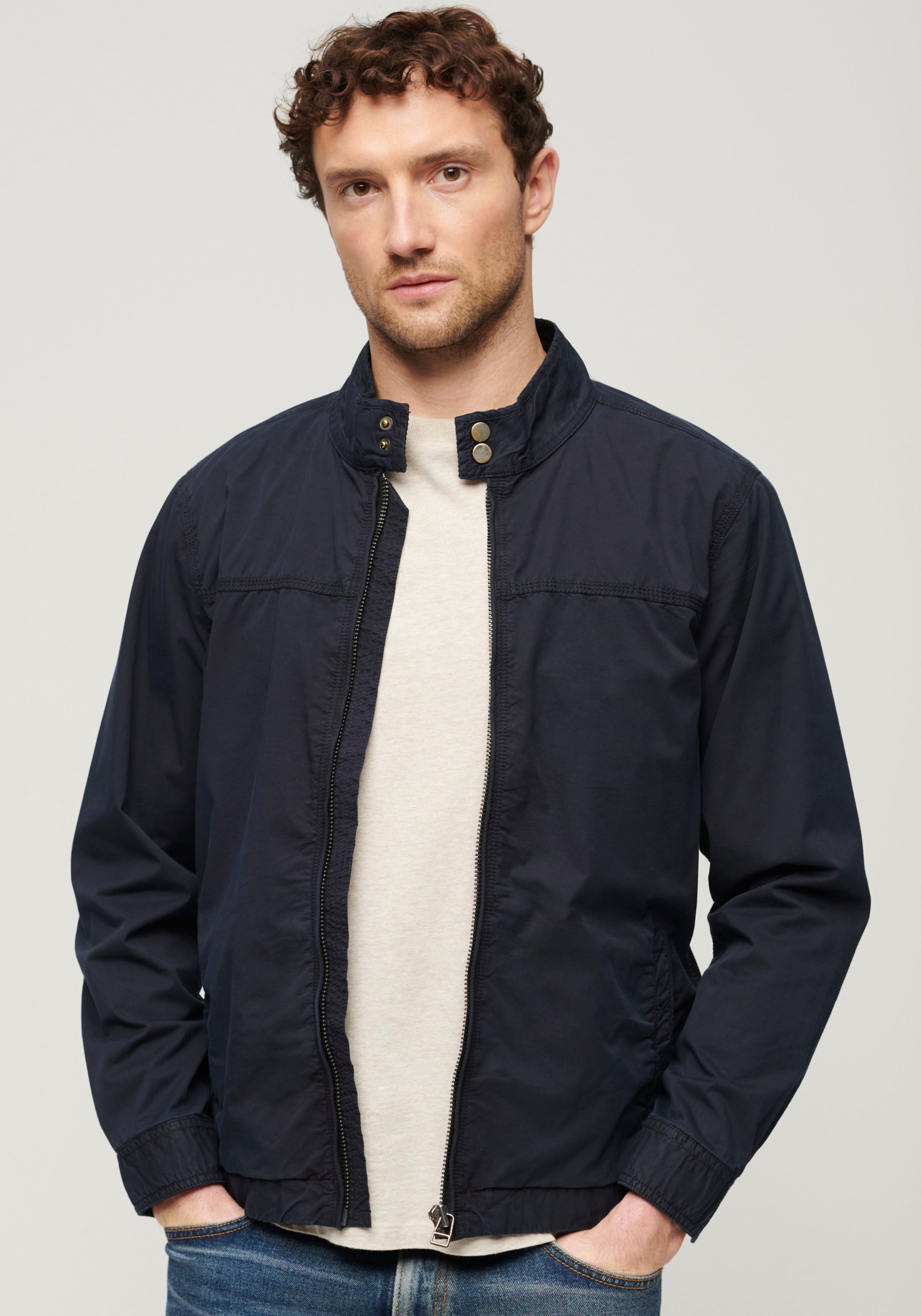 Superdry Outdoorjacke "SD-CLASSIC HARRINGTON", ohne Kapuze