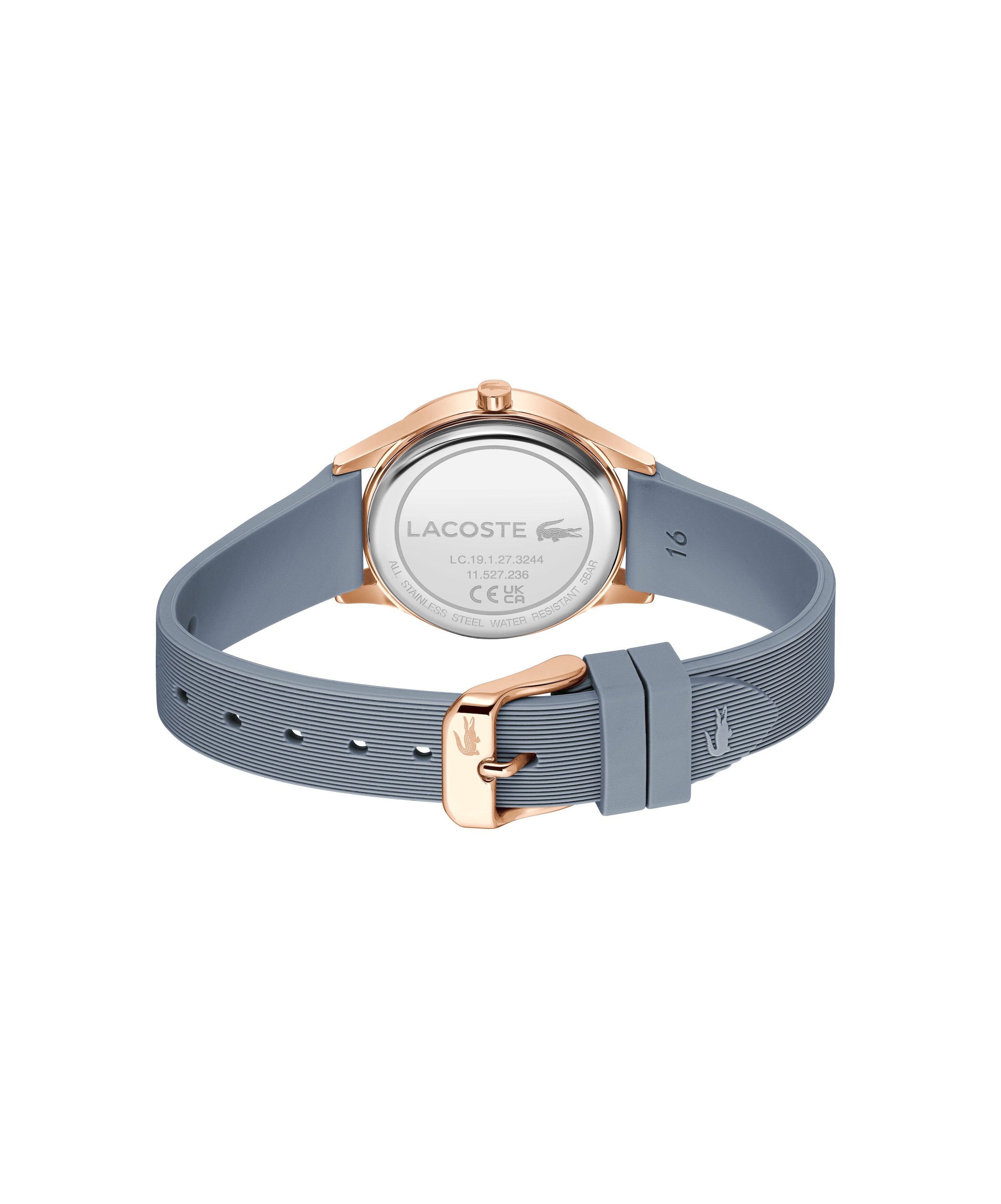Lacoste Quarzuhr »CROCODELLE« Armbanduhr, Damenuhr, Silikonarmband, analog