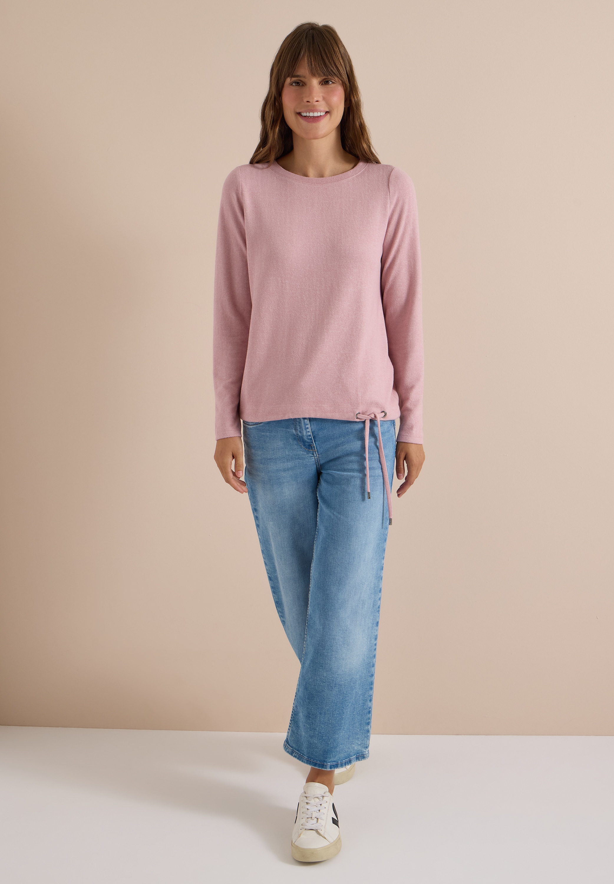 Cecil Langarmshirt aus softem Materialmix