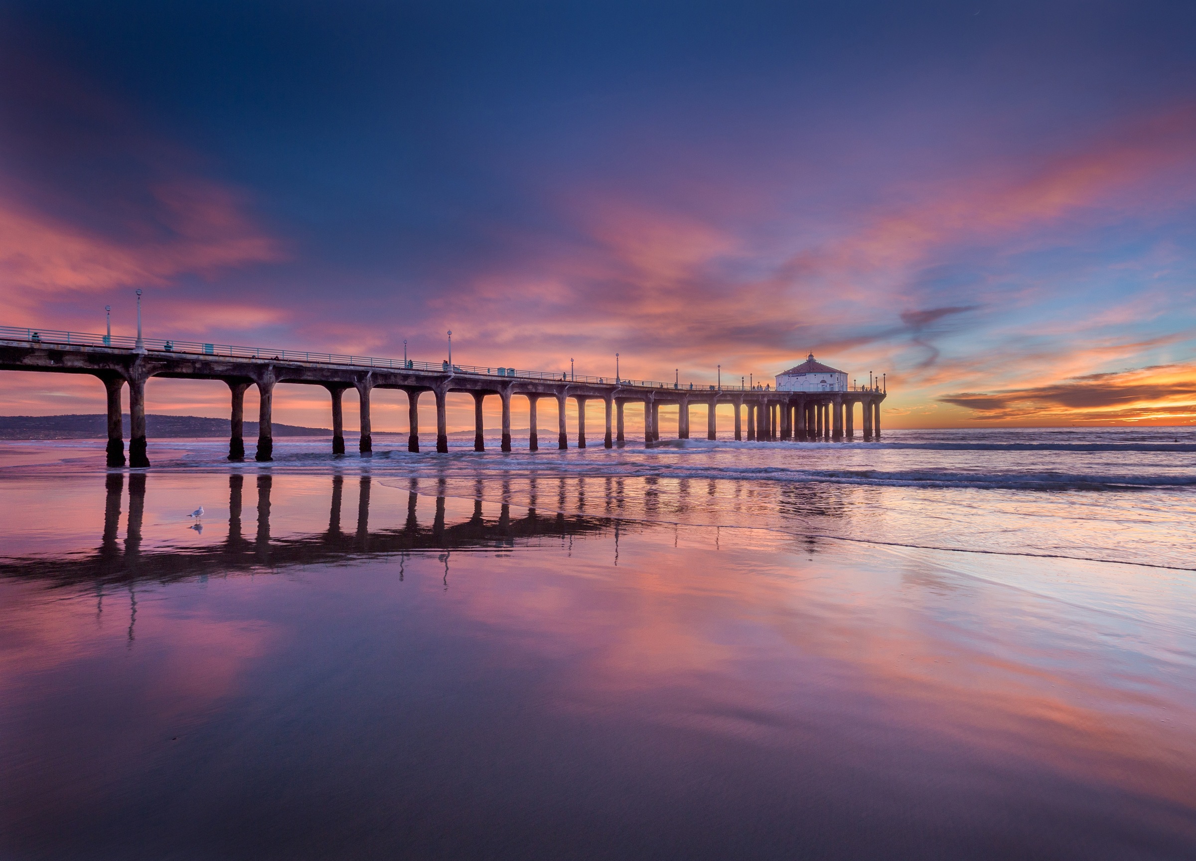 Papermoon Fototapete "Pier at Sunset" glatt