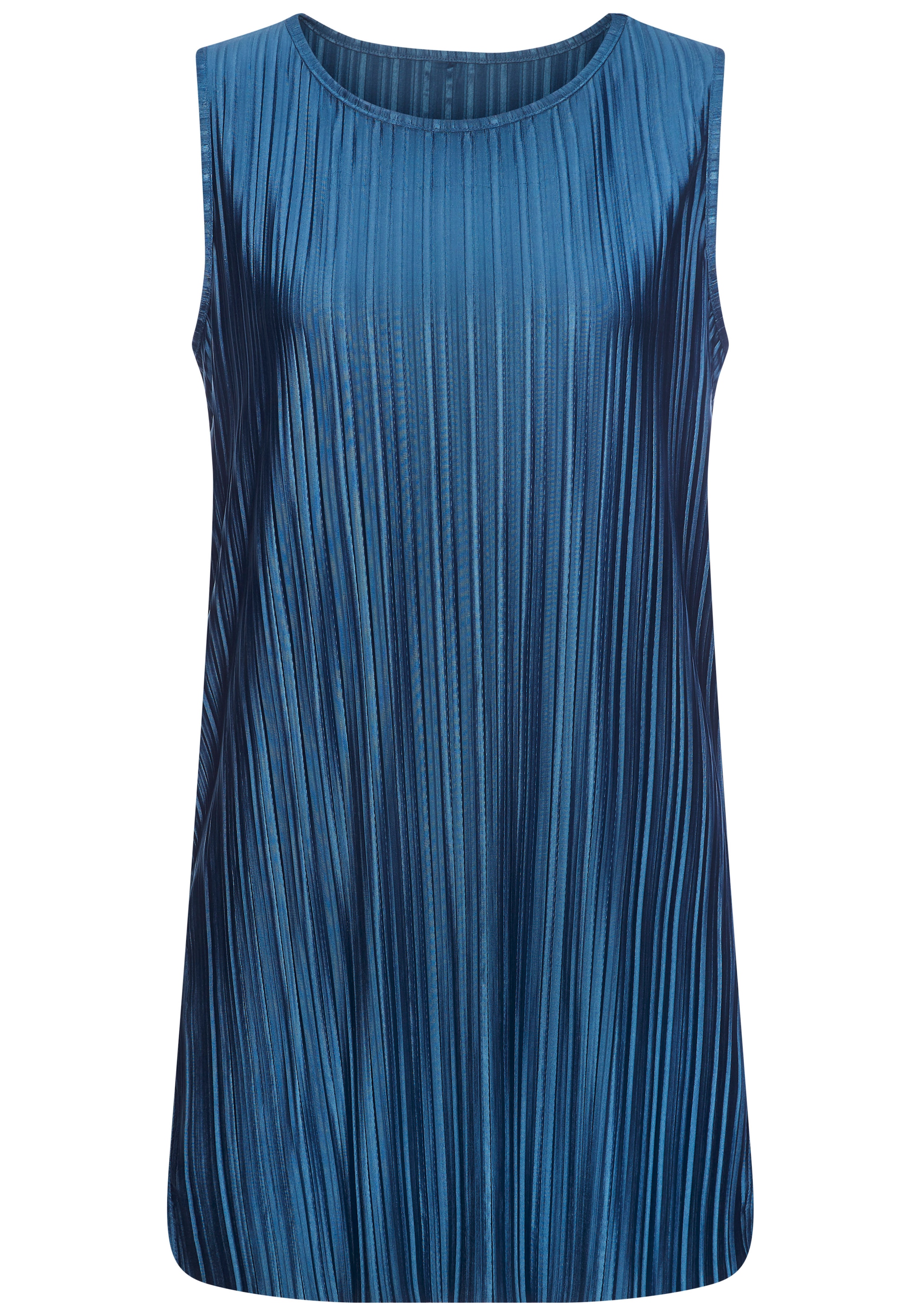 LASCANA Longtop aus schimmernder Ware mit Plisseefalten