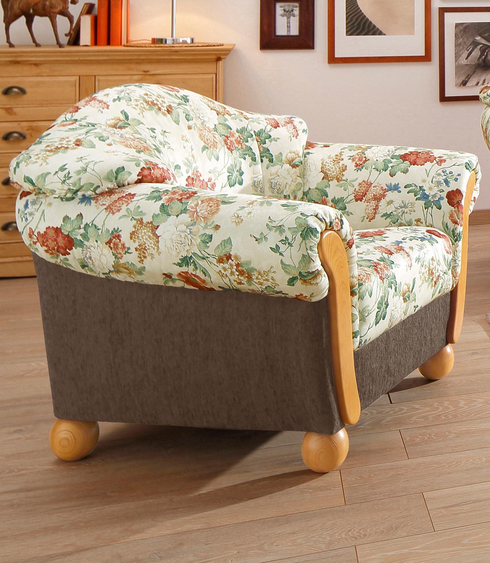 Home affaire Sessel "Milano, bequemer Loungesessel im Landhaus-Stil" günstig online kaufen
