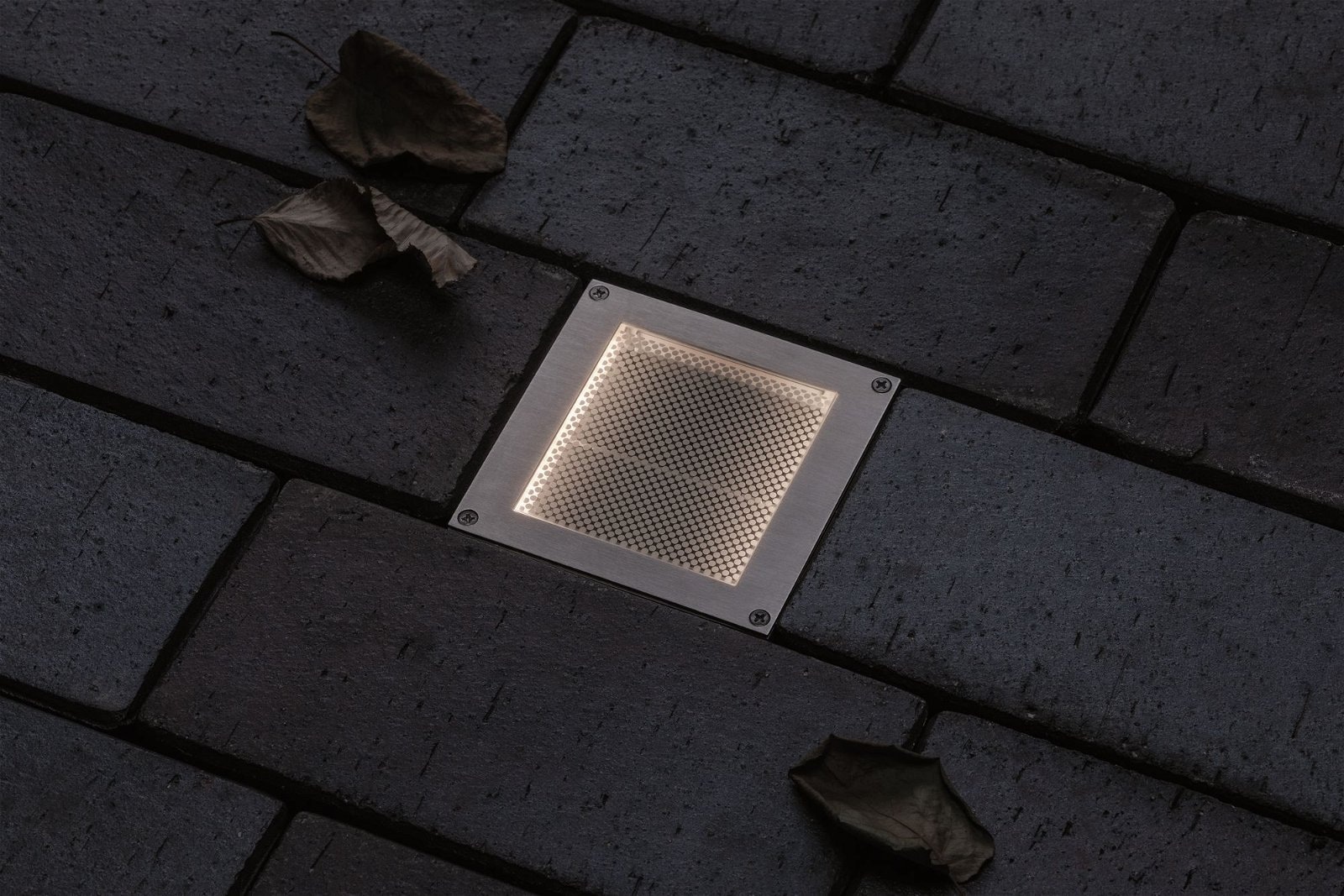 Paulmann LED Einbauleuchte »Brick IP67 100x100mm 3000K 0,8W 25lm 230V Alu, Grau Metall, Edelstahl«, 1 flammig, Bodeneinbauleuchte, Bewegungsmelder