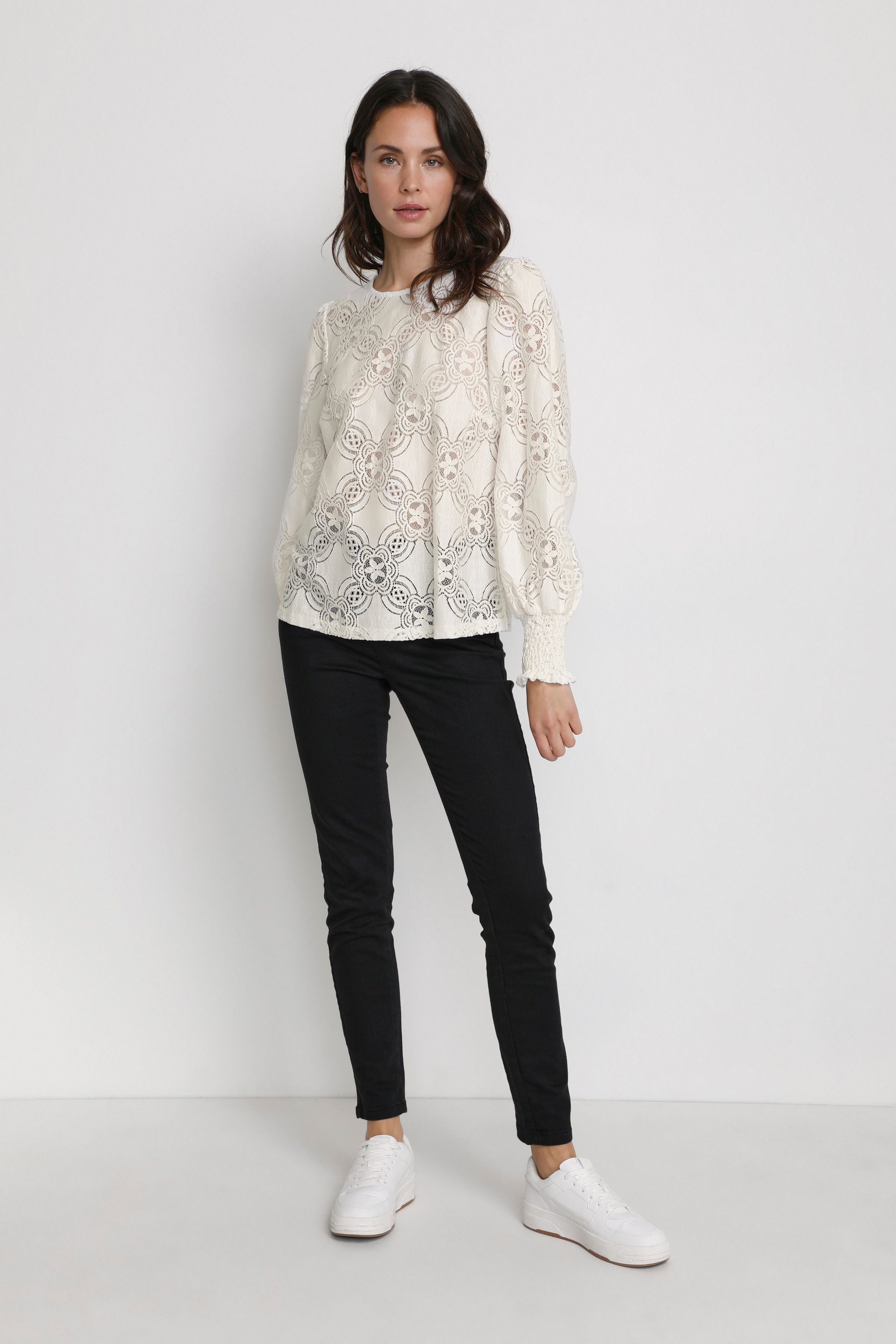 KAFFE Langarmbluse »Damen Bluse langarm KAraula«