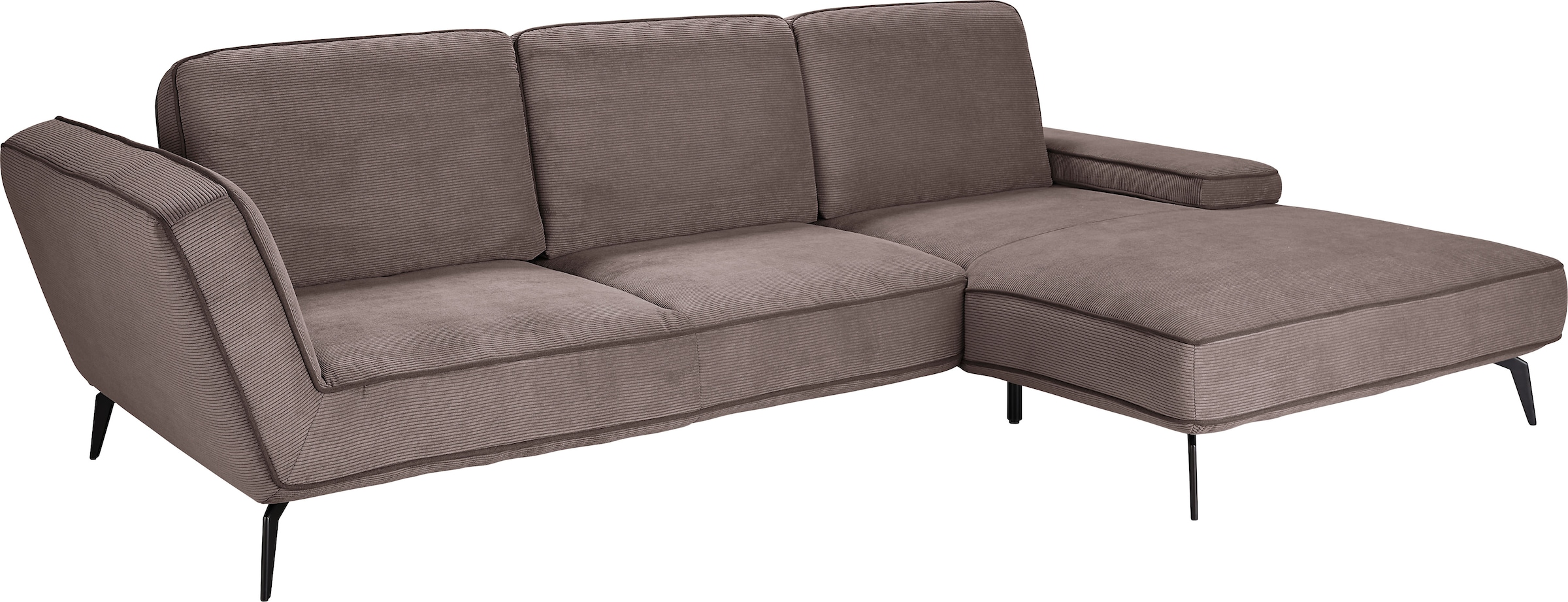 set one by Musterring Ecksofa "SO 4500, Füße schwarz matt, inkl Schwenkrück günstig online kaufen