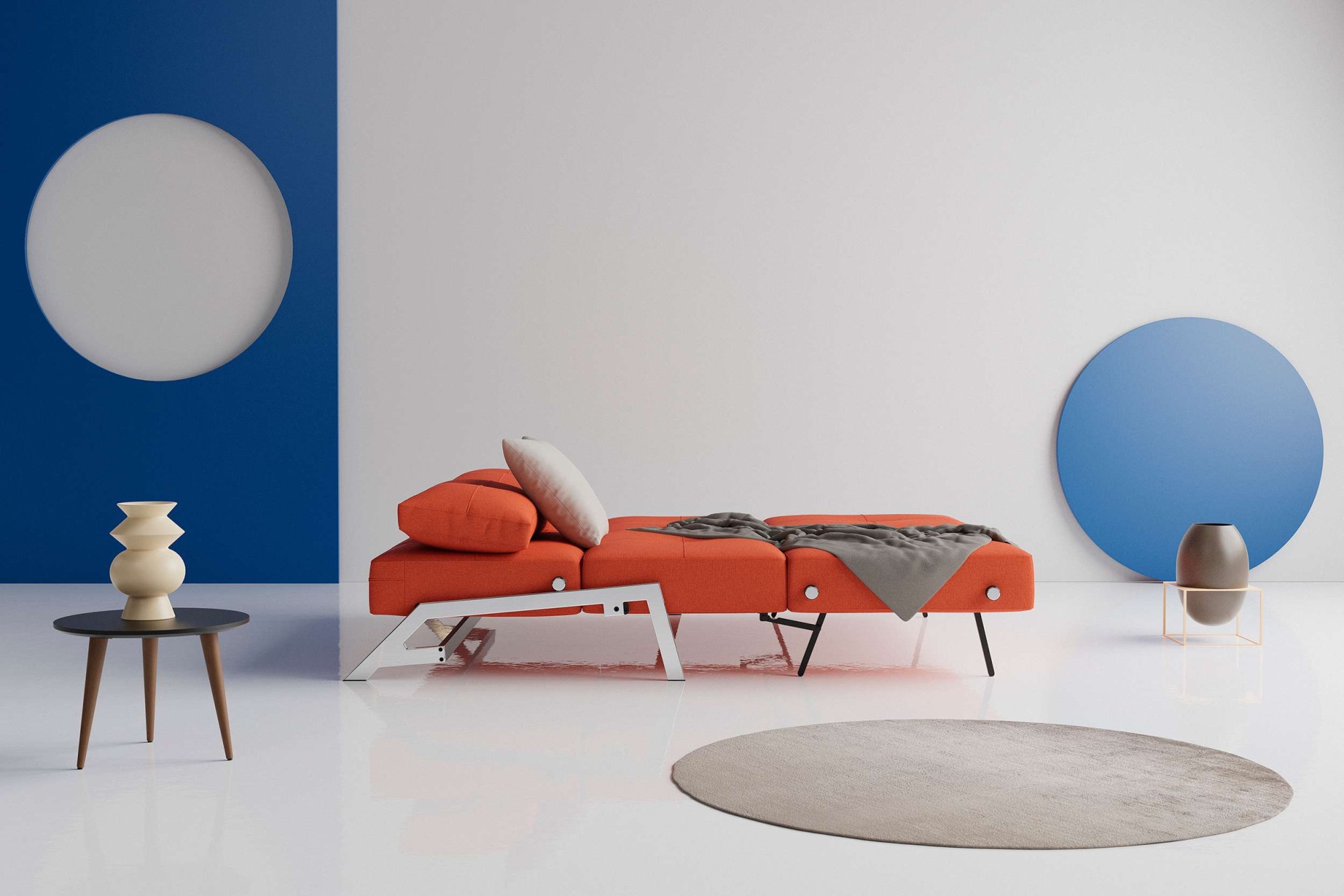 INNOVATION LIVING ™ Schlafsofa »Cubed Klappsofa, hochwertige Schlaffunktion, Design und extra Komfort«, Frontauszug, sehr platzsparend, abgewinkelt Sitzen, waagerecht liegen