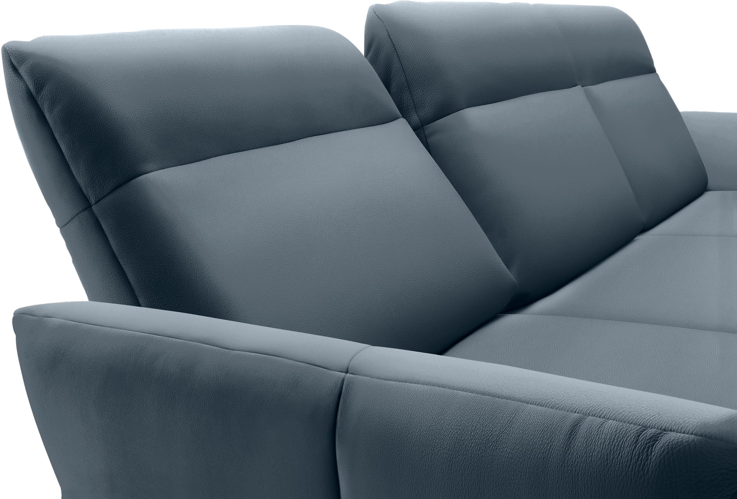 Creation BY ROLF BENZ Ecksofa »hs.460«, Sockel in Eiche, Alugussfüße in umbragrau, Breite 298 cm
