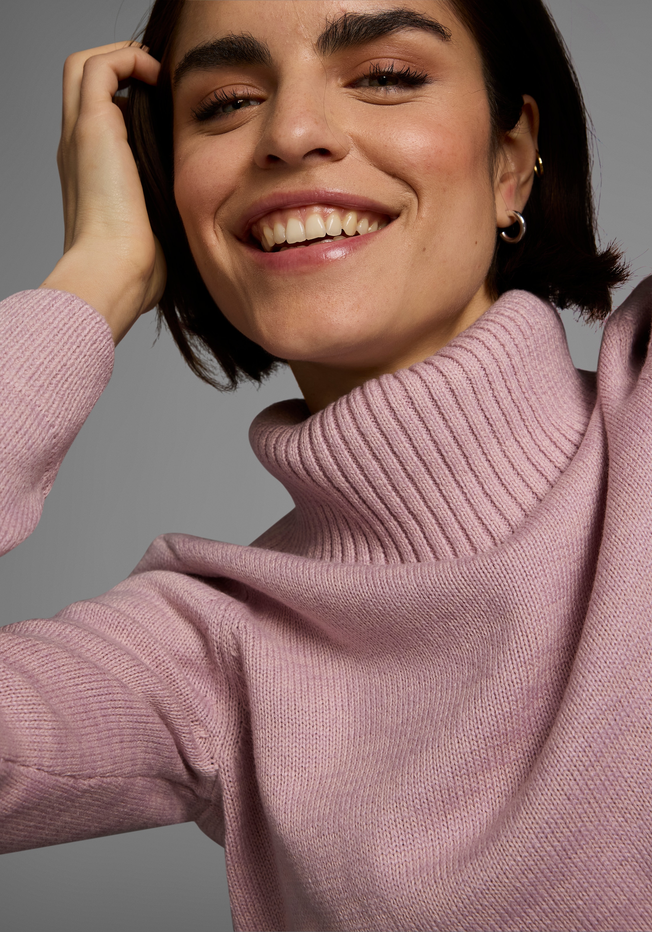 Thumbnail - KangaROOS Rollkragenpullover mit Schalkragen, Langarm, Warm & Kuschelig