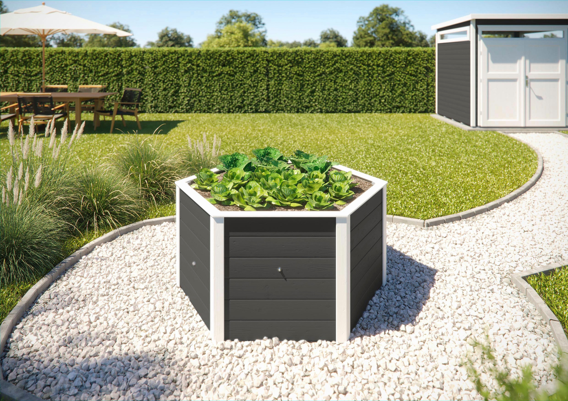 weka Hochbeet »Elementhochbeet 6-Eck«, 6-Eck, BxTxH: 120x120x68,5 cm