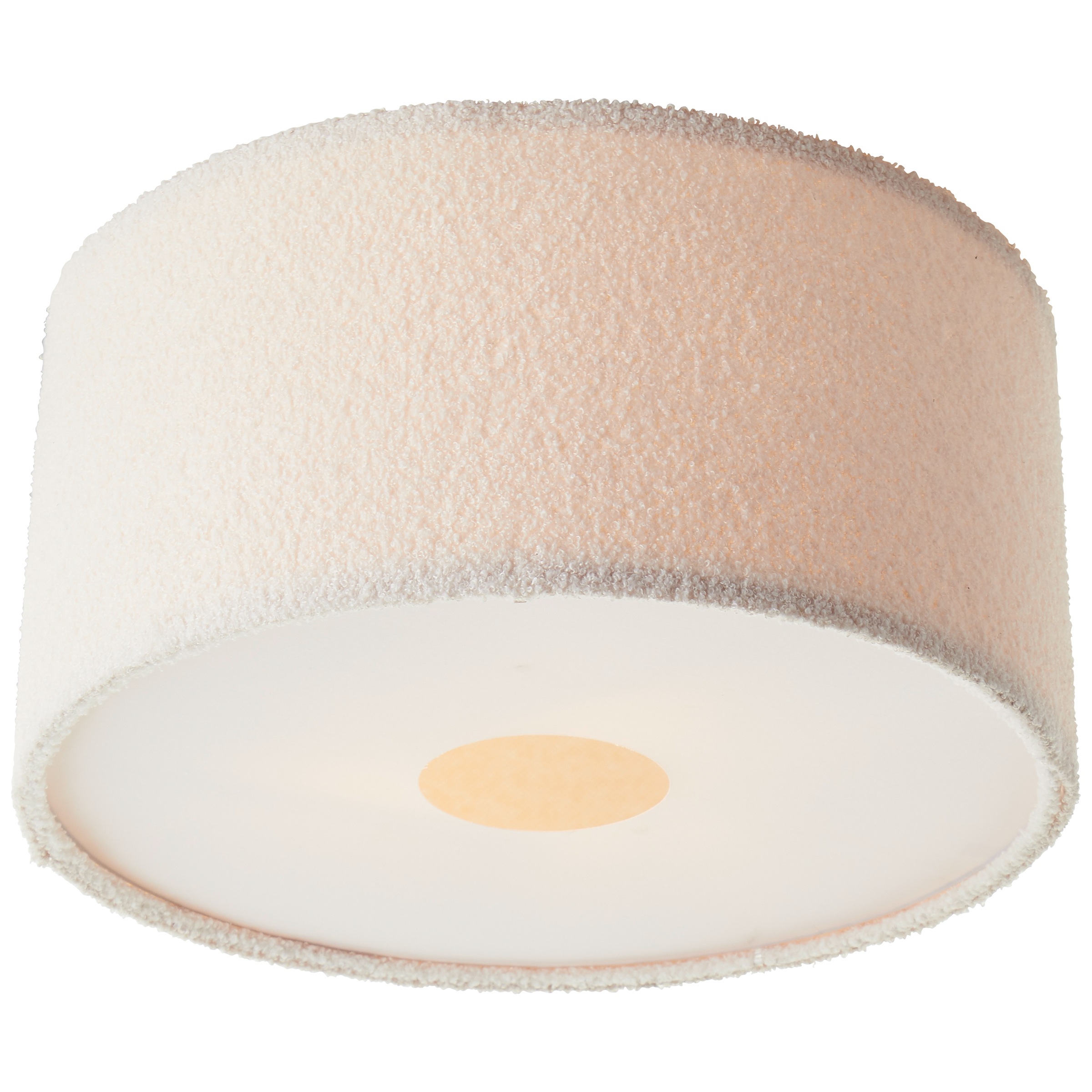 Brilliant Deckenleuchte »Teddy«, 3 flammig, Leuchtmittel E27 | ohne Leuchtmittel, flauschiger Teddystoff, 23 x 45 cm, 3 x E27, Textil, beige