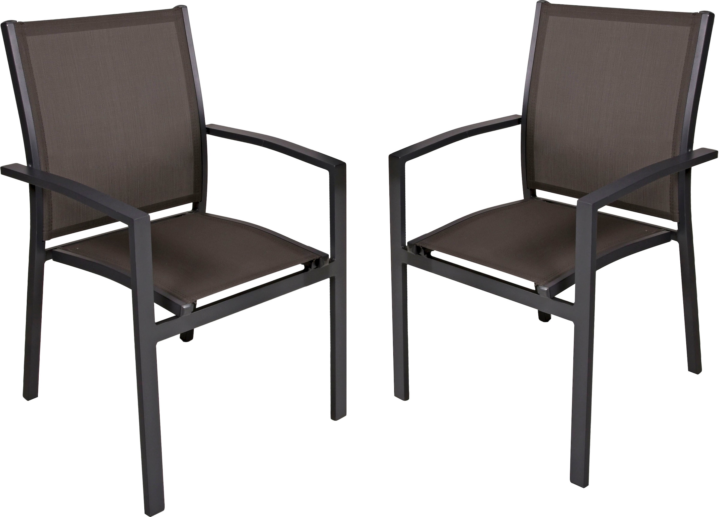 Garden Pleasure Garten-Essgruppe »SOPHIA«, (9 tlg., 1x Ausziehtisch, 8x Stapelstuhl), Ausziehbarer Tisch, Stühle stapelbar, geeignet für 8 Personen
