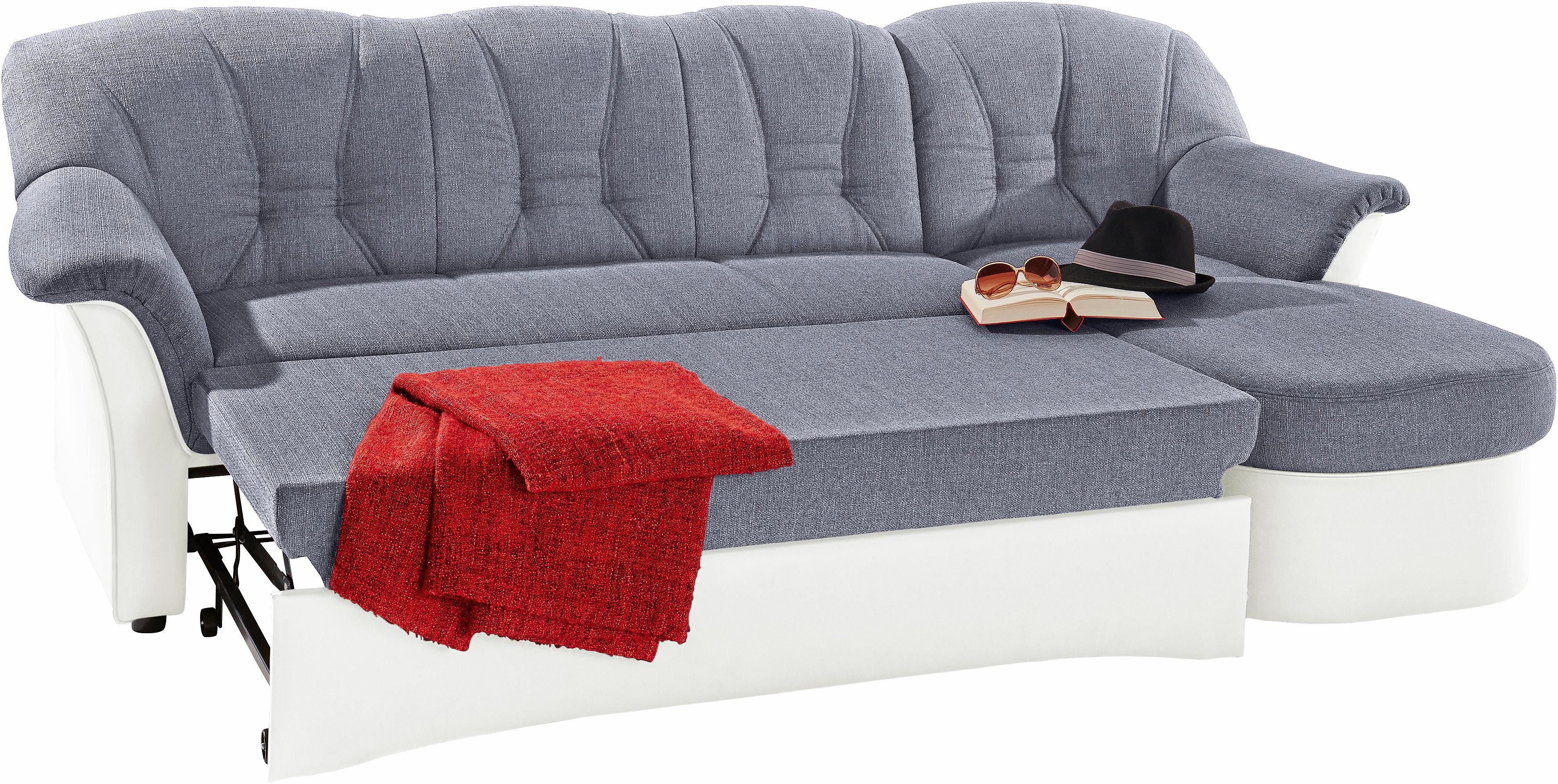 Thumbnail - DOMO collection Ecksofa "Elva, zeitlose Formensprache, elegante Rückensteppung, L-Form", wahlweise mit Bettfunktion und ...