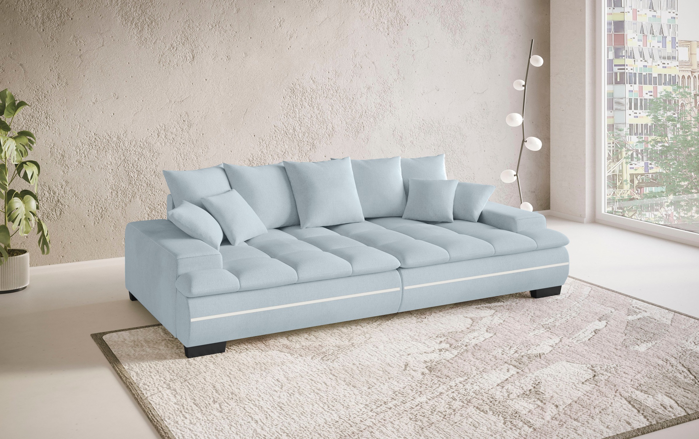 Mr. Couch Big-Sofa »Haiti II«, RGB-LED Beleuchtung, Kaltschaumpolsterung, bis 140 kg belastbar