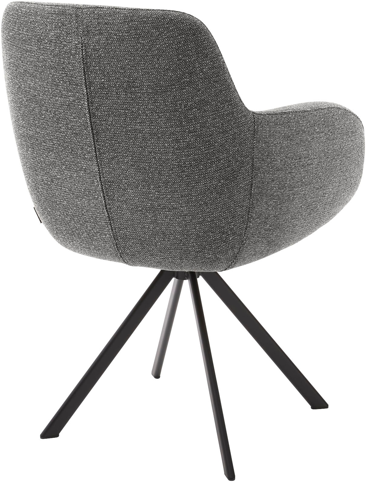 Musterring Esszimmerstuhl »Tavia«, (Set), 2 St., Chenille, Stativgestell Eisen schwarz, Drehfunktion optional, diverse Farben