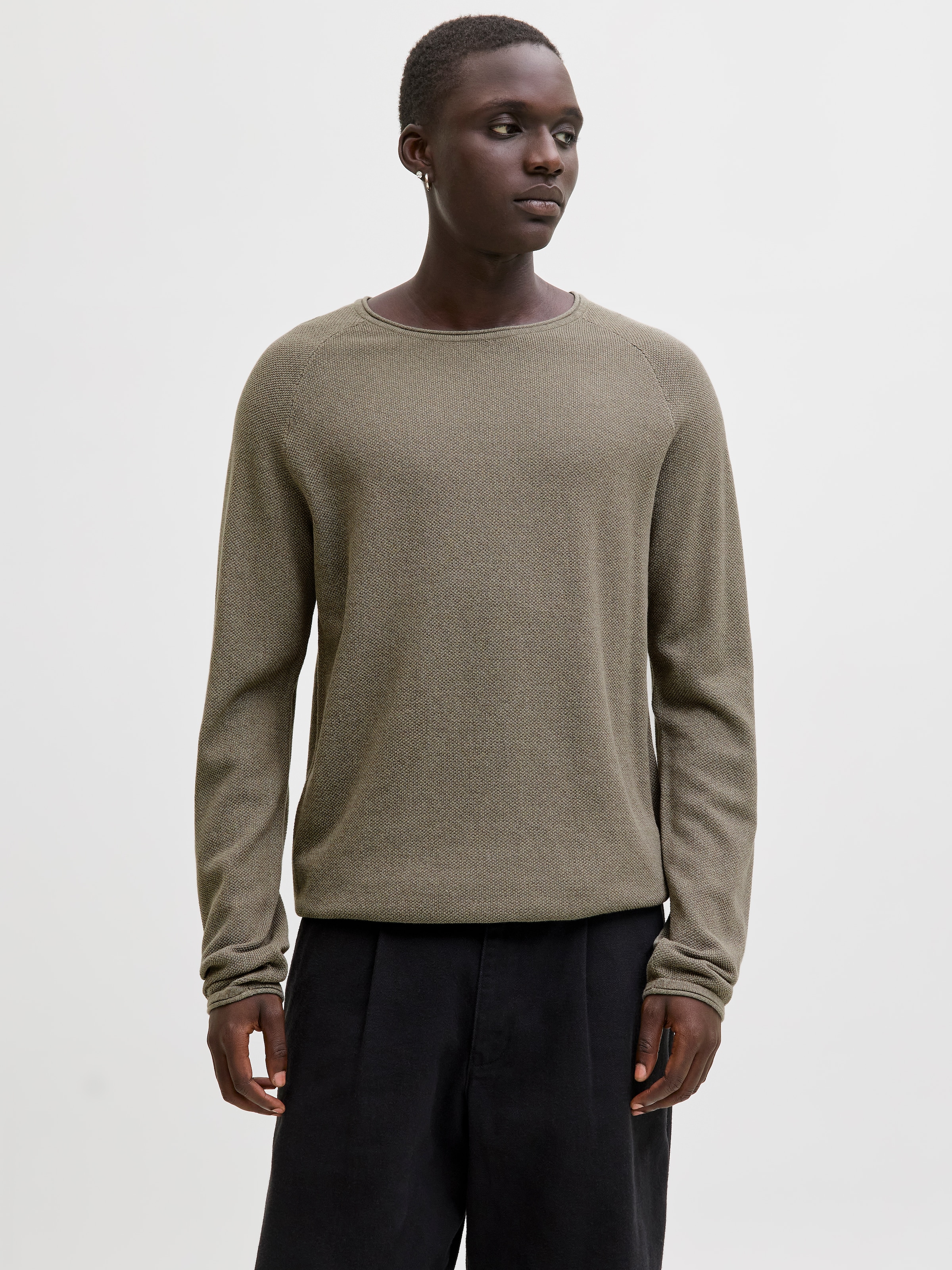 Jack & Jones Rundhalspullover "JJEHILL KNIT CREW NECK NOOS" Baumwolle, regu günstig online kaufen