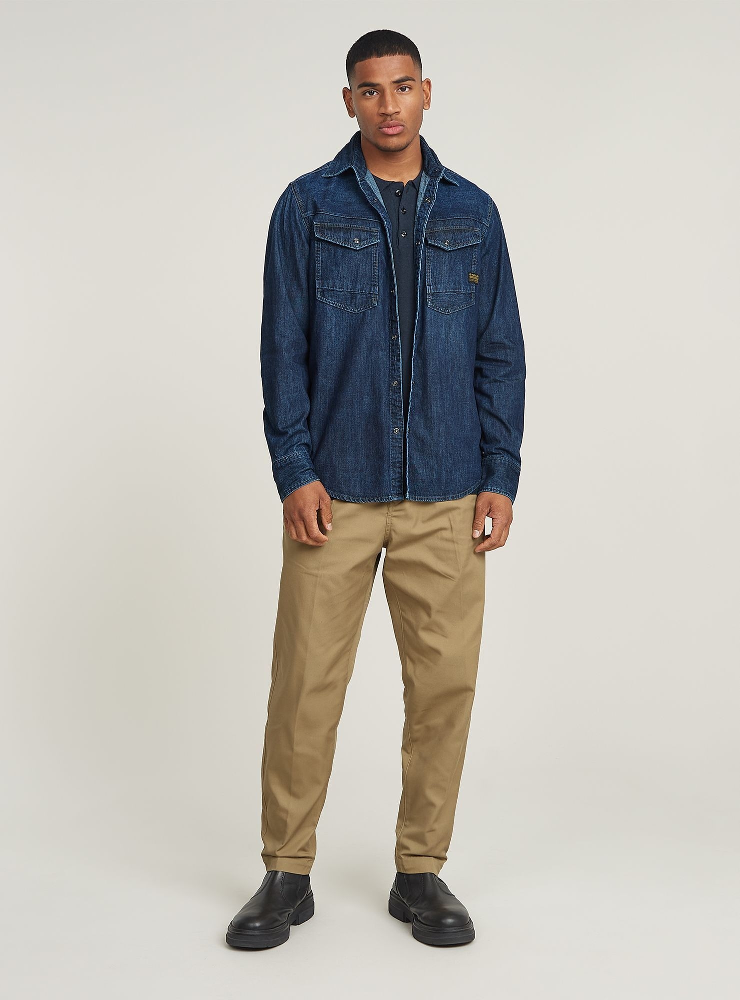 G-STAR Chinohose »Pleated Chino Relaxed Tapered«