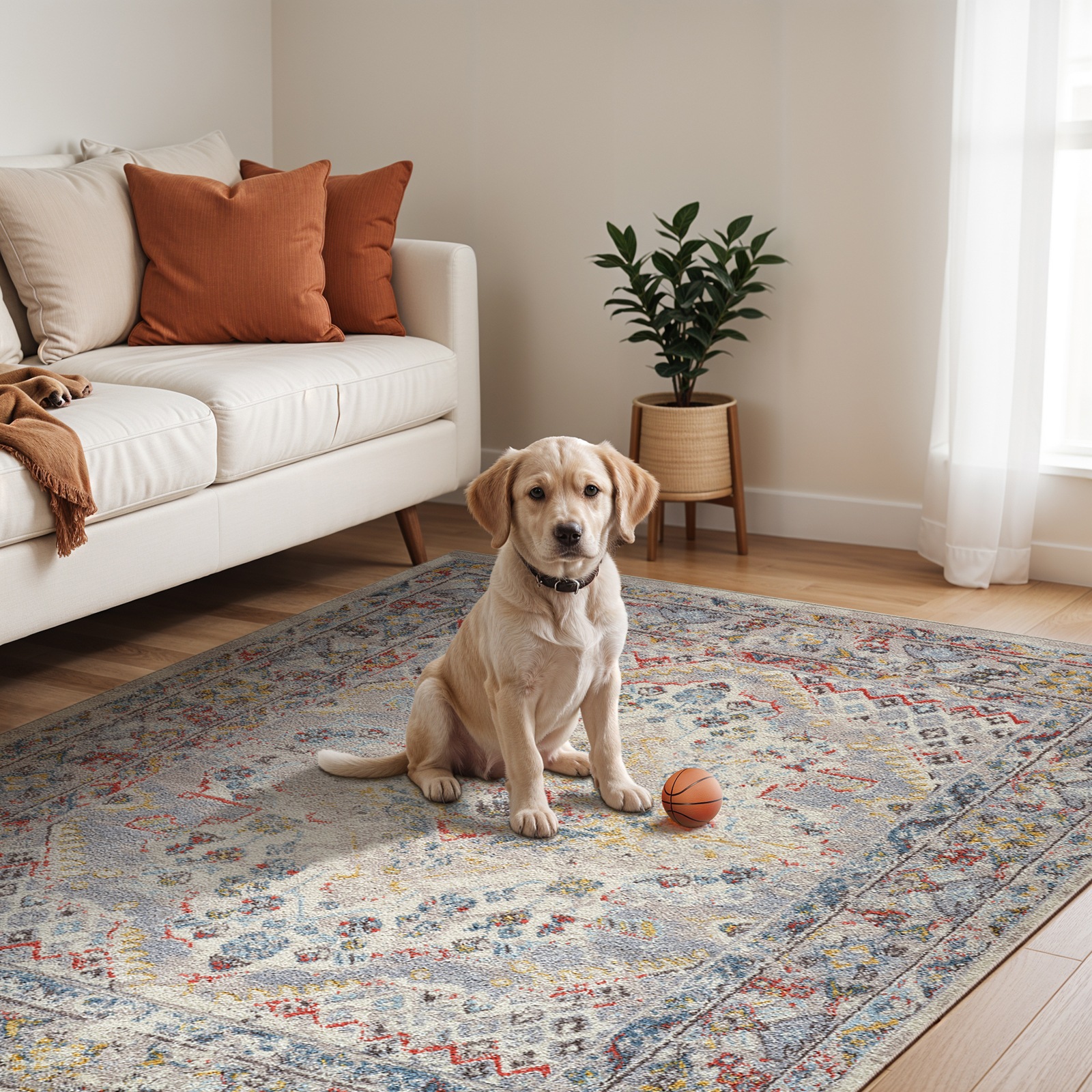 Teppich LIVABLISS "CASABLANCA", braun, B:140cm H:12mm L:200cm, Kunstfaser, Teppiche, Teppich, Vintage Orientteppich, Kurzflor Boho Wohnzimmerteppich, Läufer 2