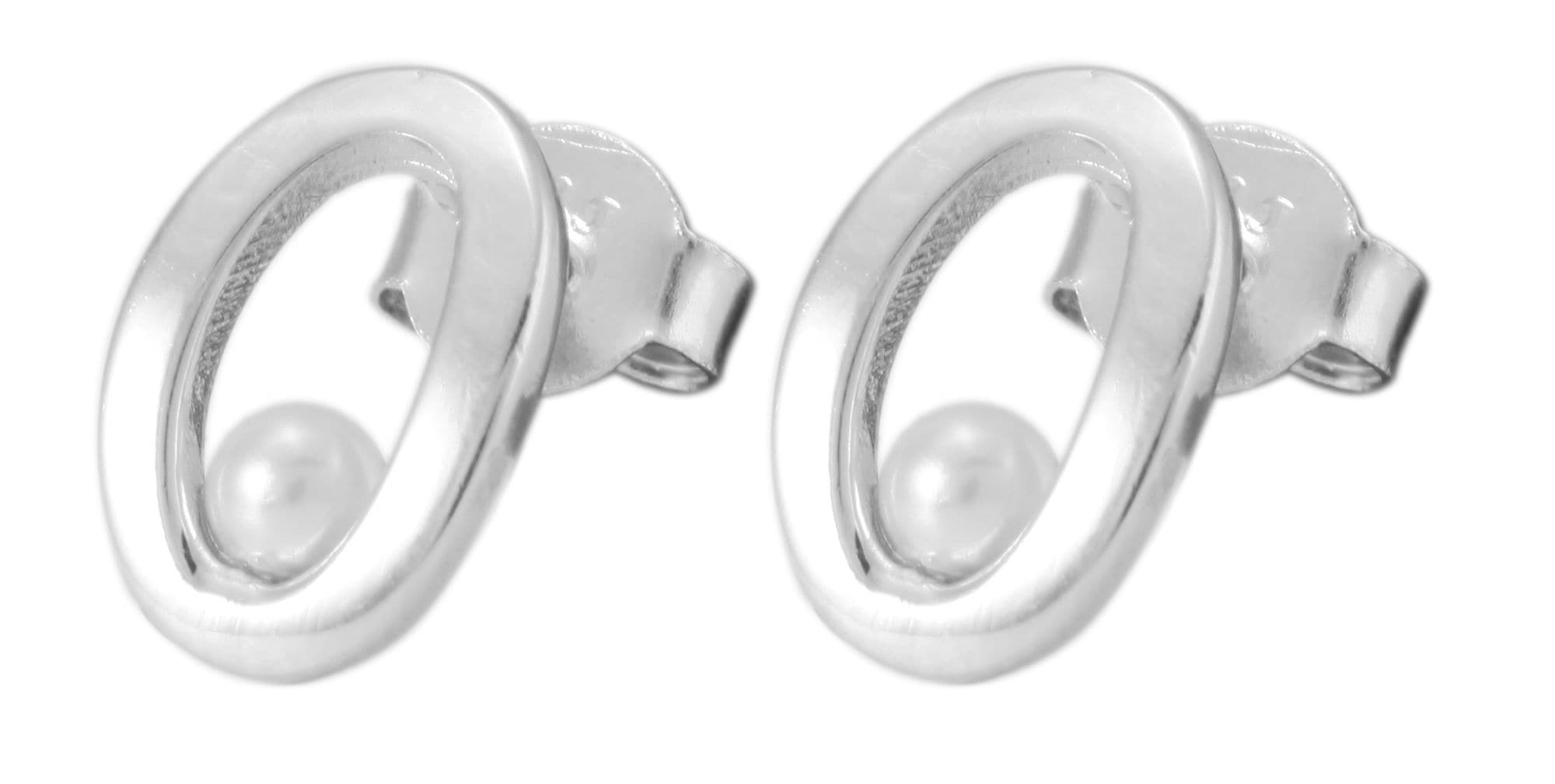 Adelia´s Paar Ohrhänger "Ohrringe – Ohrstecker aus 925 Silber mit Perle" Geschenkidee: zeitlos und vielseitig