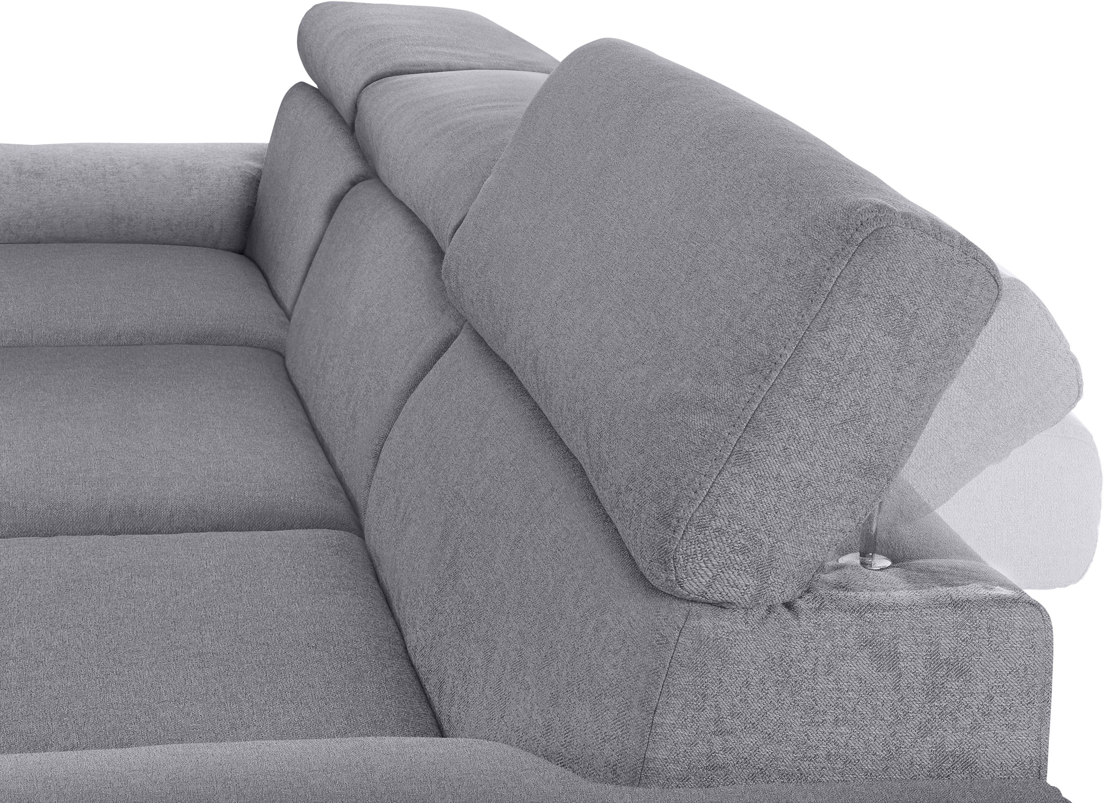 Thumbnail - DOMO collection Ecksofa "Mira, inklusive Kopfteilverstellung für mehr Wohlfühlkomfort, L-Form", wahlweise mit Bettfunkti...