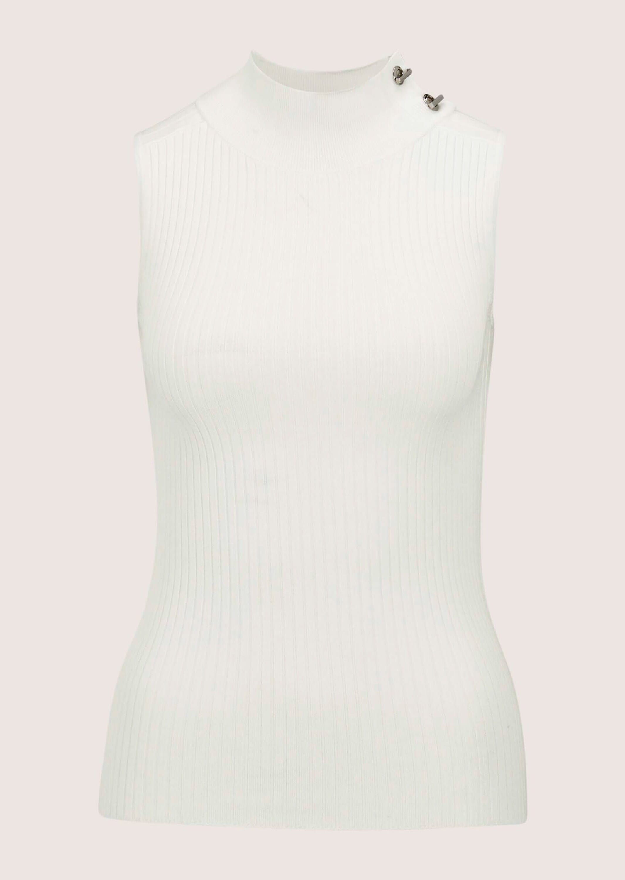 MADELEINE Longpullover "Stricktop Elegantes Rippstricktop ohne Ärmel" Schmu günstig online kaufen